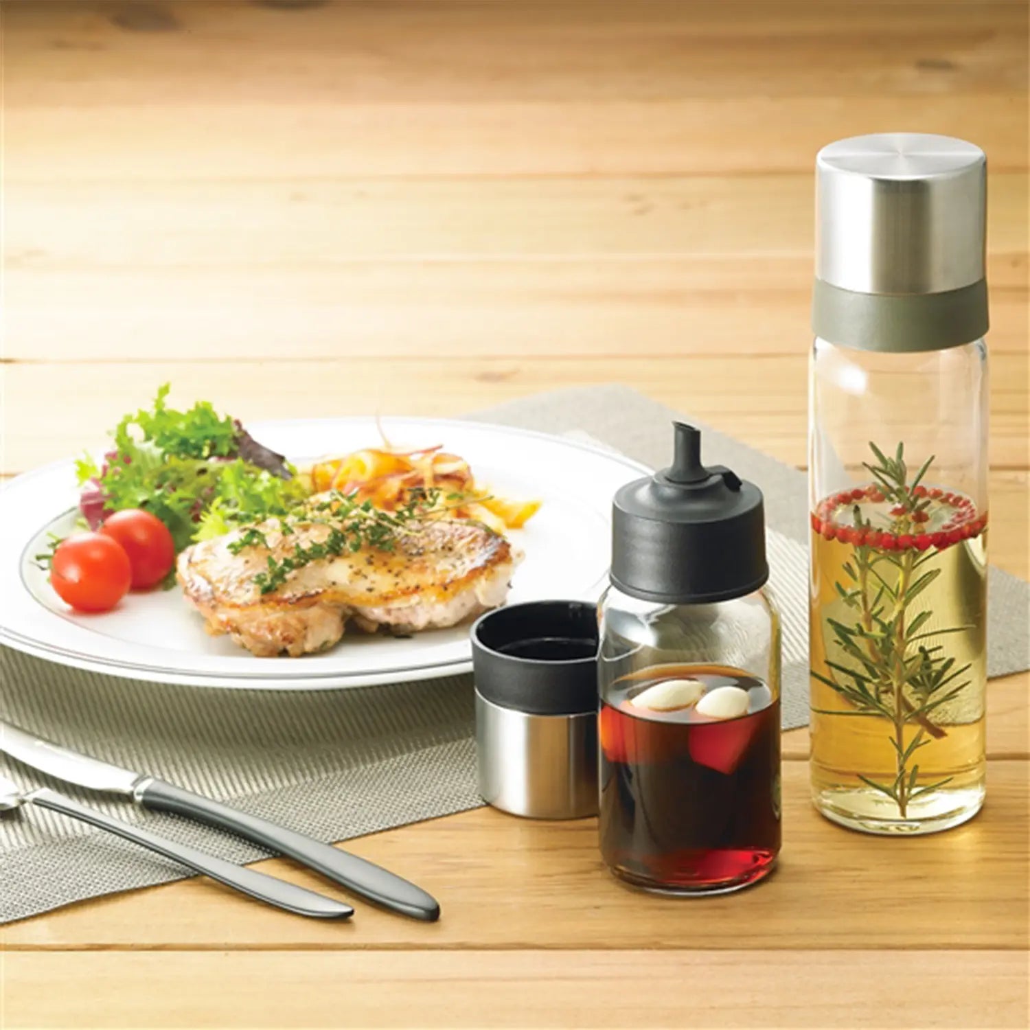 Iwaki Heat Resistant Glass Soy Sauce Dispenser - Durable & Leak-Proof for Kitchen, Dining Table & Sushi Bar Use