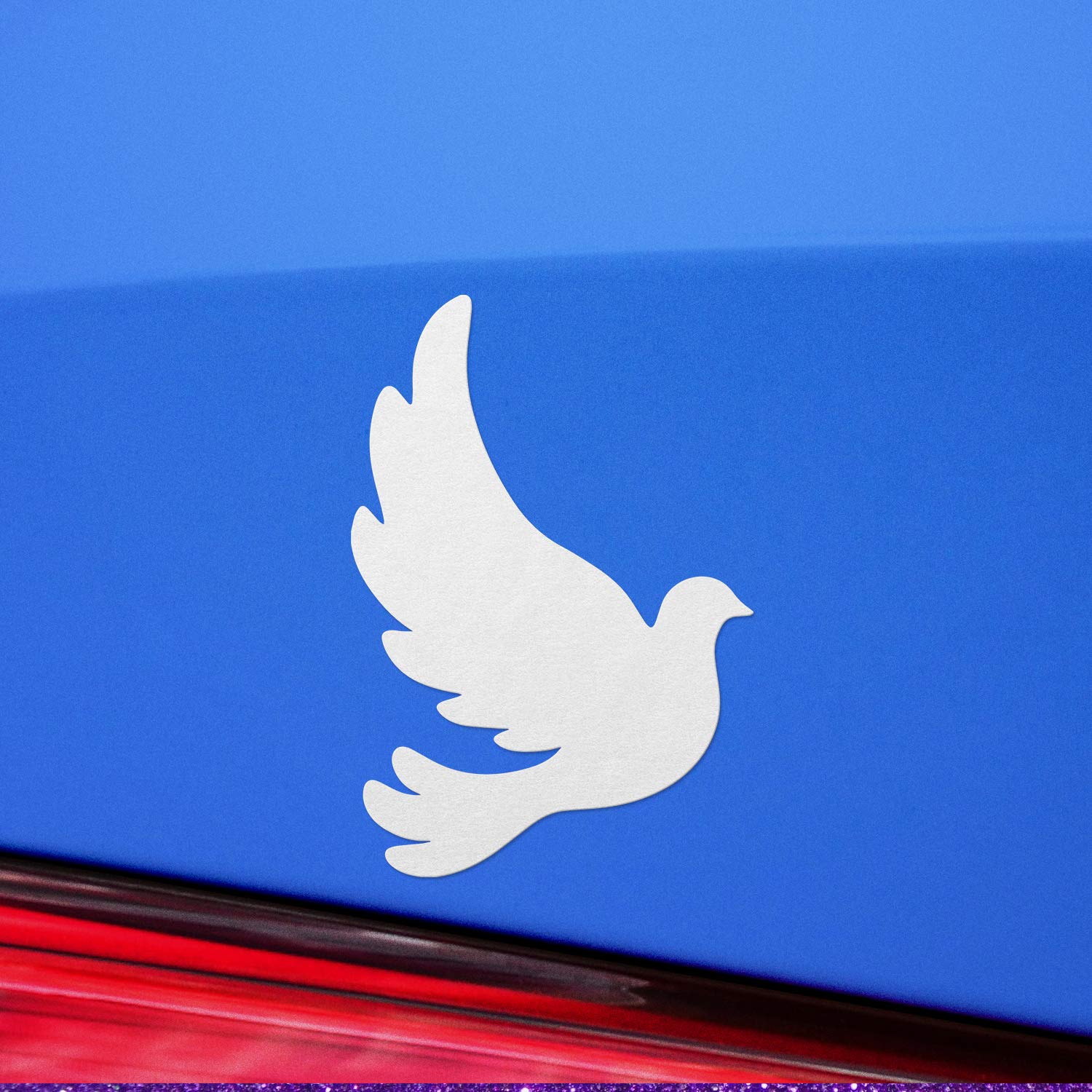 Premium Waterproof Vinyl Decal Stickers - Set of 2 White Dove Silhouette Designs for Laptop, Phone, Helmet, Car Window, Mug & Wall Decor - Perfect for Home, Office, Gift Giving & DIY Craft Projects