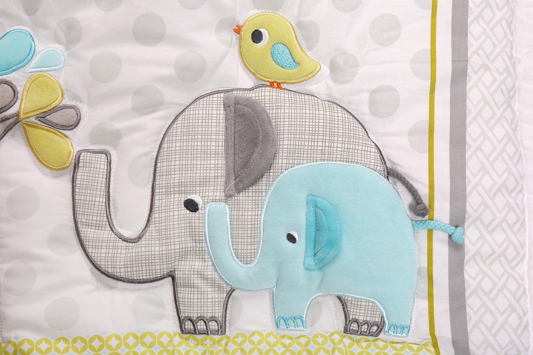 3-Piece Elephant Nursery Crib Bedding Set - Soft Unisex Baby Cot Bedding with Adorable Animal Theme | Perfect for Newborns, Baby Showers & Nursery Decor