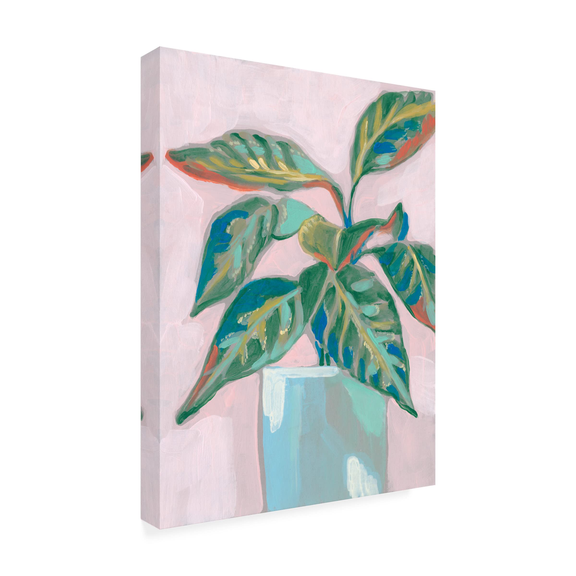 Jennifer Goldberger 'Quirky Plant II' Canvas Wall Art Print - Modern Botanical Home Decor for Living Room, Bedroom & Office