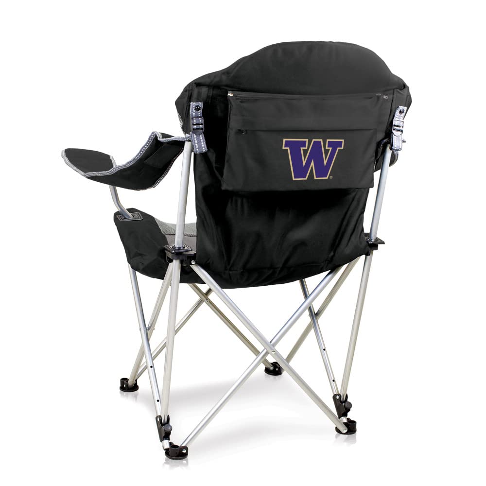 PICNIC TIME NCAA Arkansas Razorbacks Reclining Camping Chair - Portable Folding Beach Chair for Adults with Carry Bag - Perfect for Tailgating, Camping, Beach & Outdoor Events