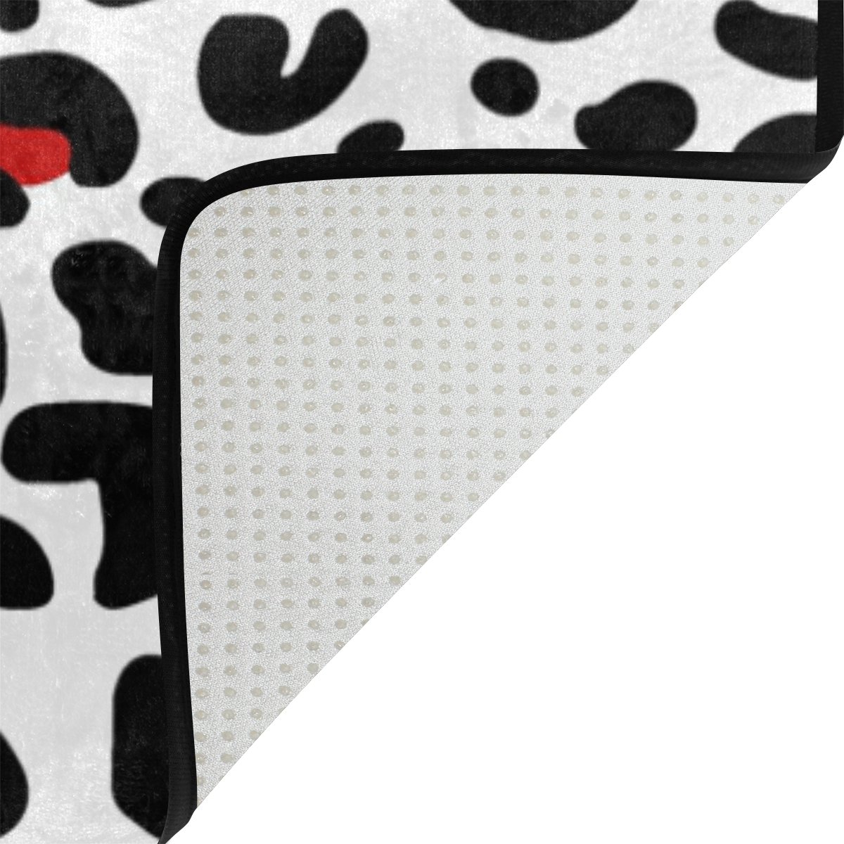 ALAZA Red Flower Animal Zebra Print Area Rug 5'3