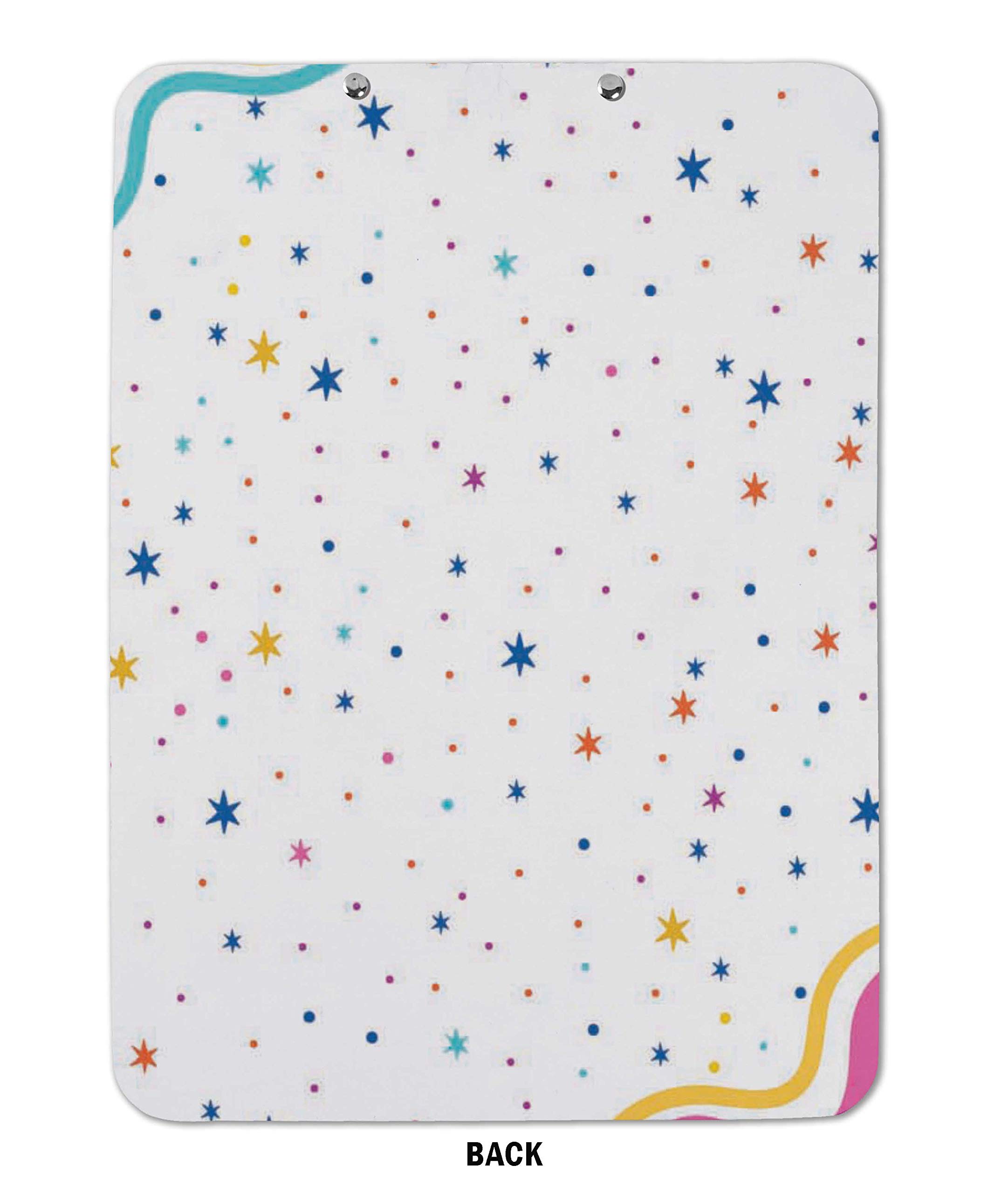 Double Sided Dry Erase Clipboard - Letter Size 9x15 with Marker & Duster for Office & School