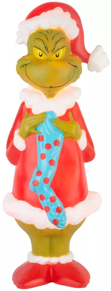 24 Dr. Seuss Grinch Christmas Stocking Blow Mold Decorations - Perfect for Holiday Home Decor, Xmas Tree Ornaments & Festive Party Supplies