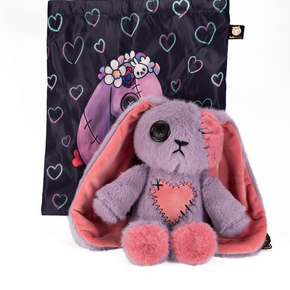 Plushie Dreadfuls Lavender Love Rabbit Limited Edition Stuffed Animal - Soft Plush Toy for Stress Relief, Gift for Kids & Adults, Perfect for Bedroom Decor and Anxiety Comfort