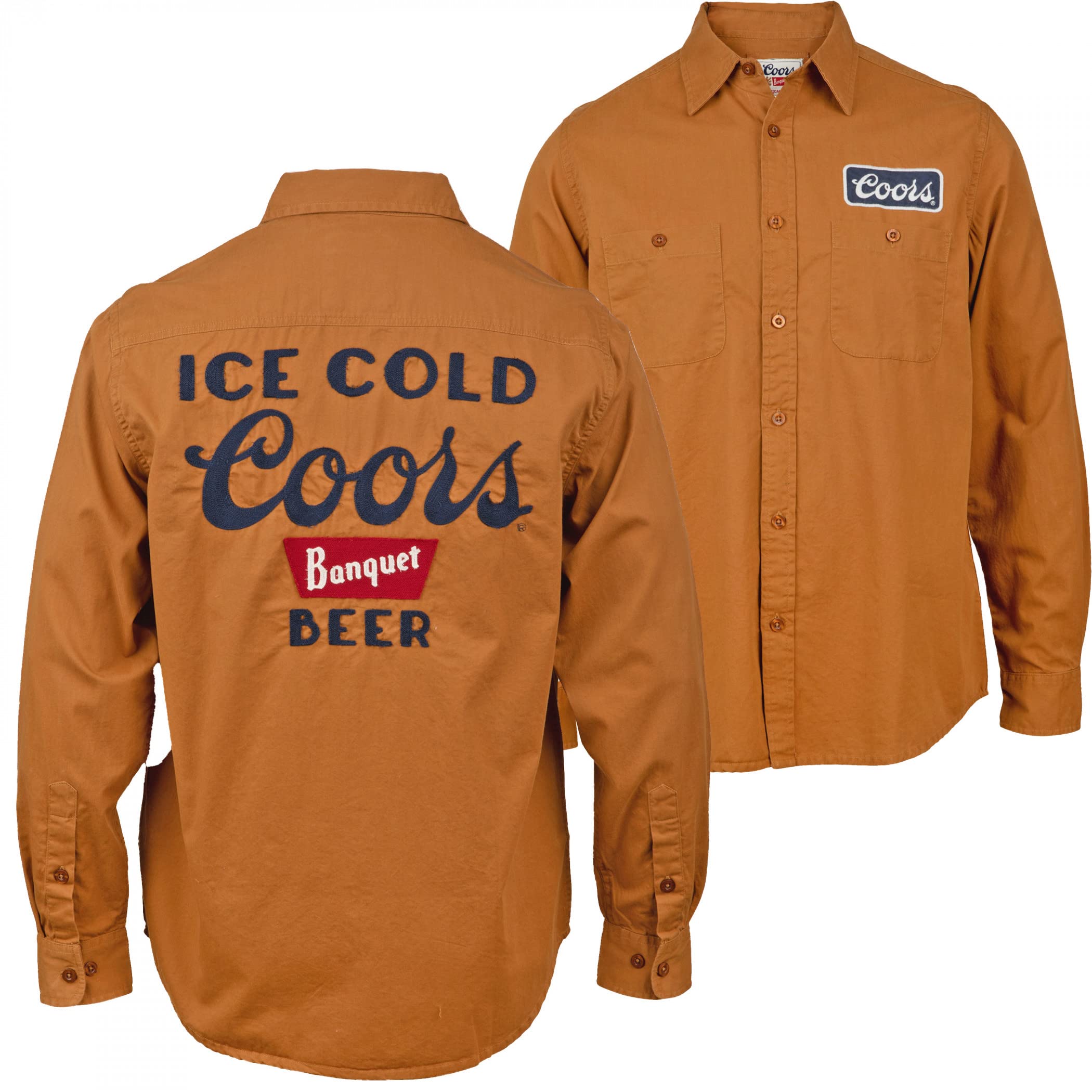 Coors Banquet Button Down Collared Shirt for Men | Classic Casual & Workwear | Perfect for Office, Parties & Outdoor Events