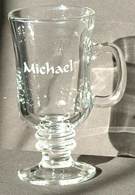 Personalized 8oz Irish Coffee Glass Cups for Home & Gifts