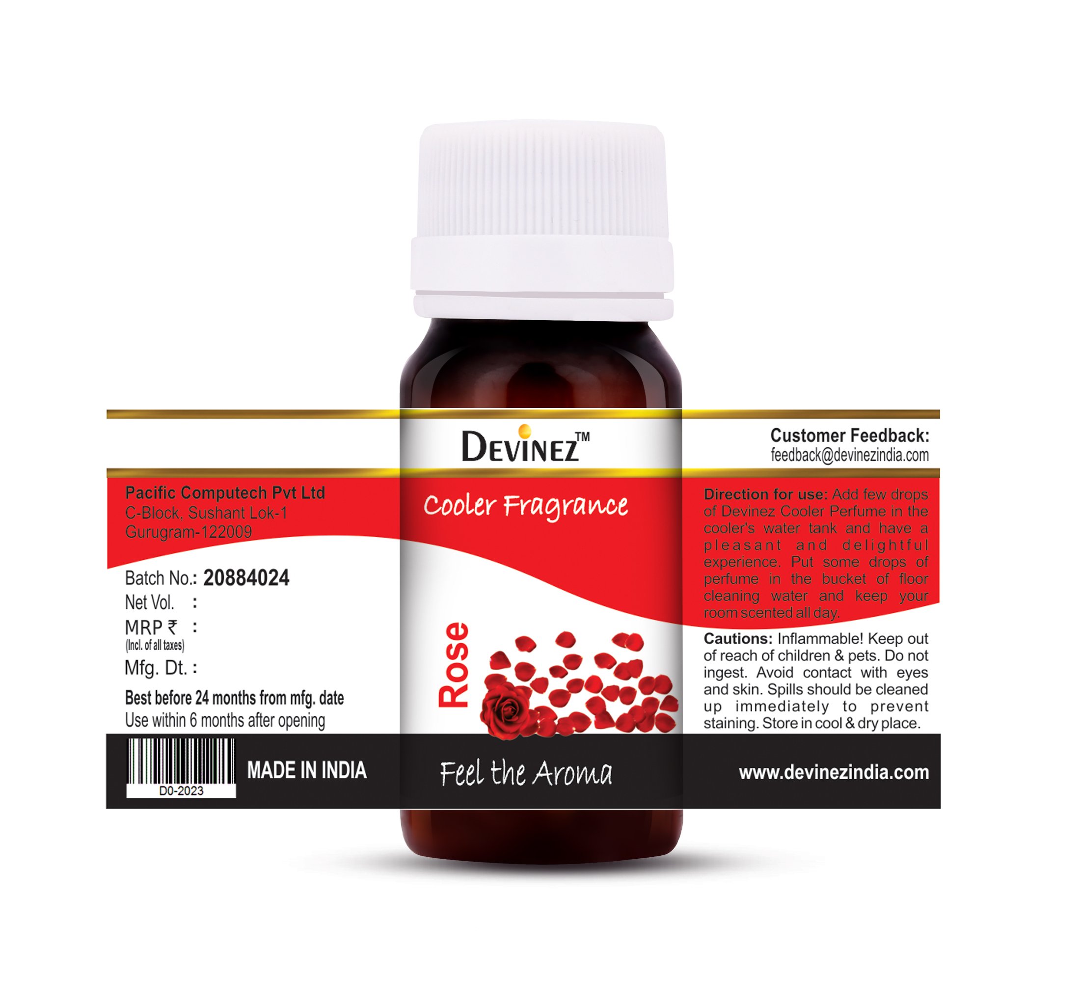 Devinez Rose Cooler Perfume for Women - 20ml Floral Fragrance, Long-Lasting Fresh Scent, Perfect for Daily Wear, Office & Date Night