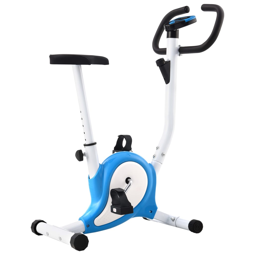 VidaXL Belt Resistance Exercise Bike for Home Gym - Adjustable Indoor Cycling Bike with LCD Monitor, Comfortable Seat & Transport Wheels - Perfect for Cardio Workouts, Weight Loss & Home Fitness Training