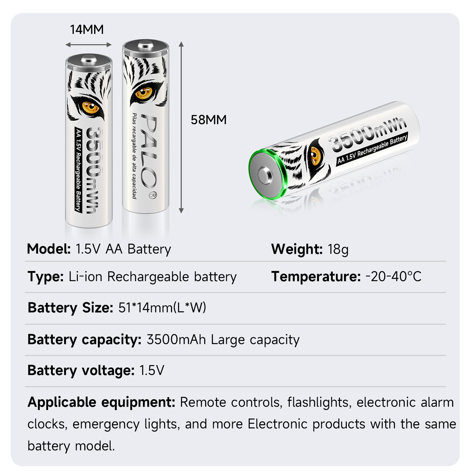 MSPALOCELL 12 Pack Rechargeable AA Lithium Batteries 3500mAh 1.5V - High Capacity Long Lasting AA Lithium Batteries for Blink Camera, Flashlights, Toys, Remote Controls & Household/Business Devices
