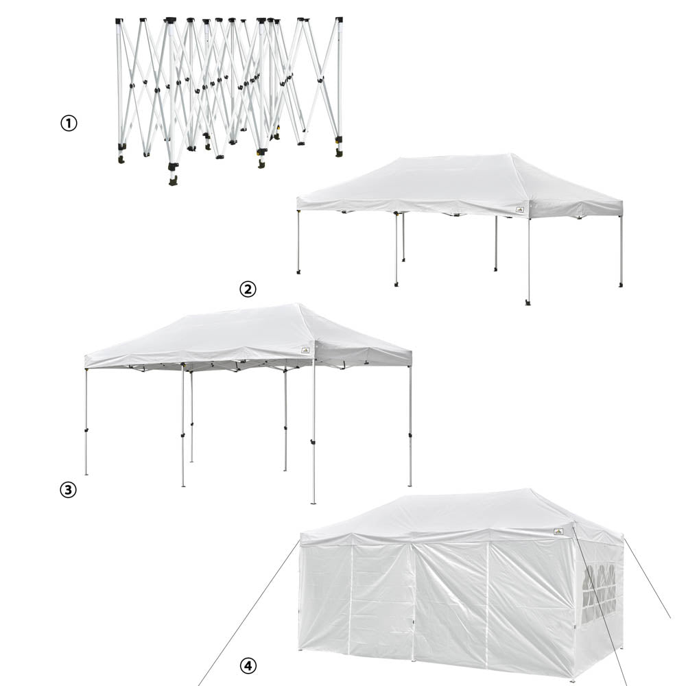 10'x20' Pop Up Canopy Tent with Windows - Instant Shelter for Outdoor Events, Camping, Parties & Farmers Markets | TheLAShop
