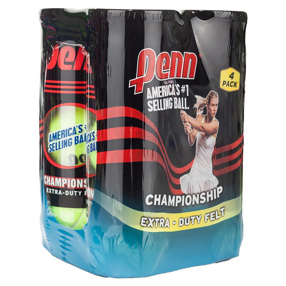 Champ Extra Duty Felt Tennis Balls - 4 Pack for Tennis Training, Dog Play & Court Sports | High Visibility, Long Lasting Felt Cover