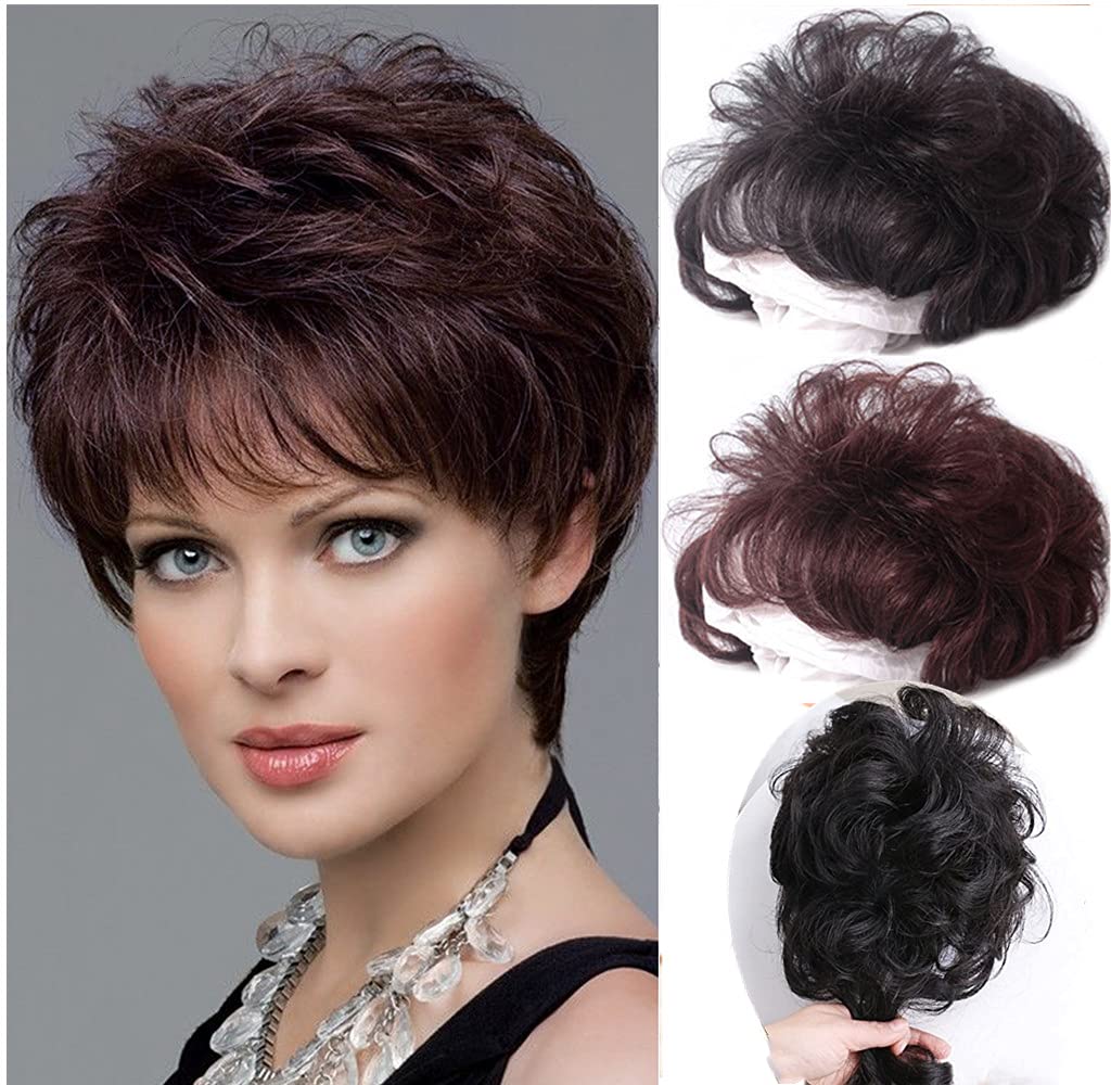 100% Real Human Hair Topper for Women - Clip In Curly Hair Topper for Thinning Hair & Hair Loss - Jet Black - Perfect for Daily Wear, Special Occasions & Confidence Boosting