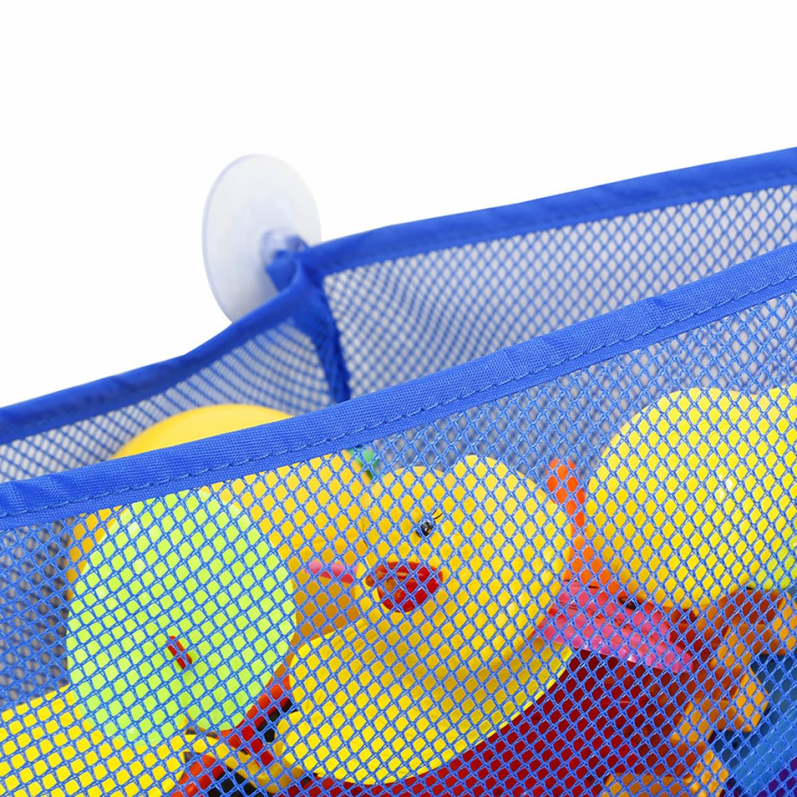 Baby Bath Toy Organizer with Strong Suction Cups - Bathtub Toys Holder Storage Net, Shower Caddy Bag for Toddlers (Light Blue) - Perfect for Kids' Bath Time Organization & Bathroom Storage