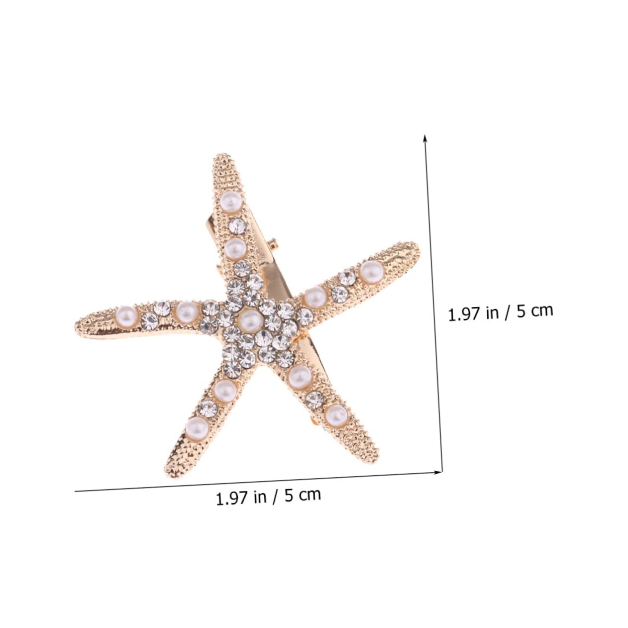 Elegant Gold Star Hair Barrettes for Bride - Mermaid Style Hair Pins