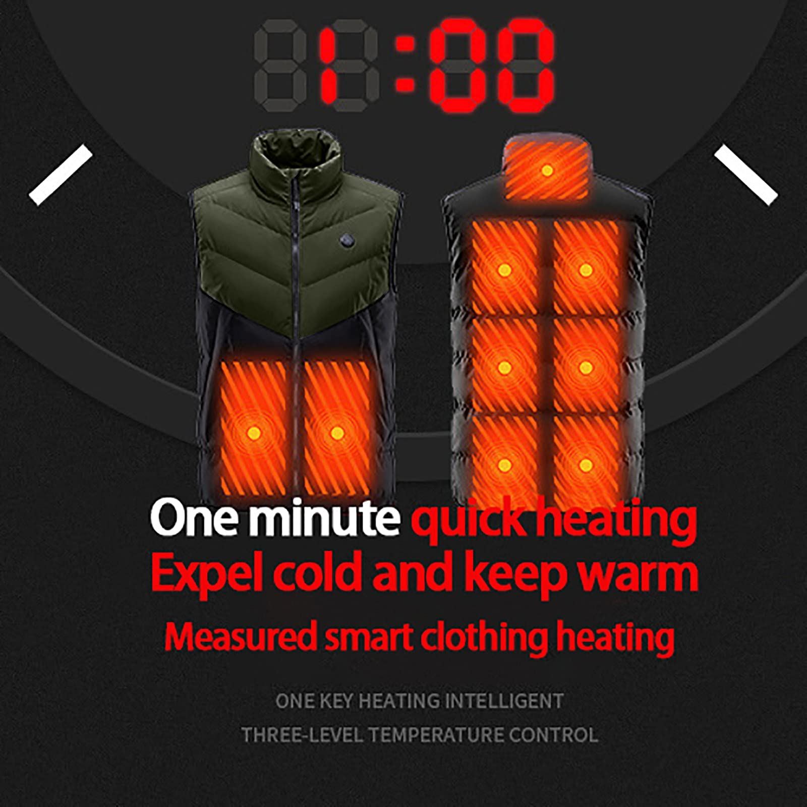 Lightweight Heated Vest for Women - USB Rechargeable Electric Heating Jacket with 3 Temperature Settings | Perfect for Winter Outdoor Activities, Camping, Hiking & Cold Weather Commute (Batteries Not Included)