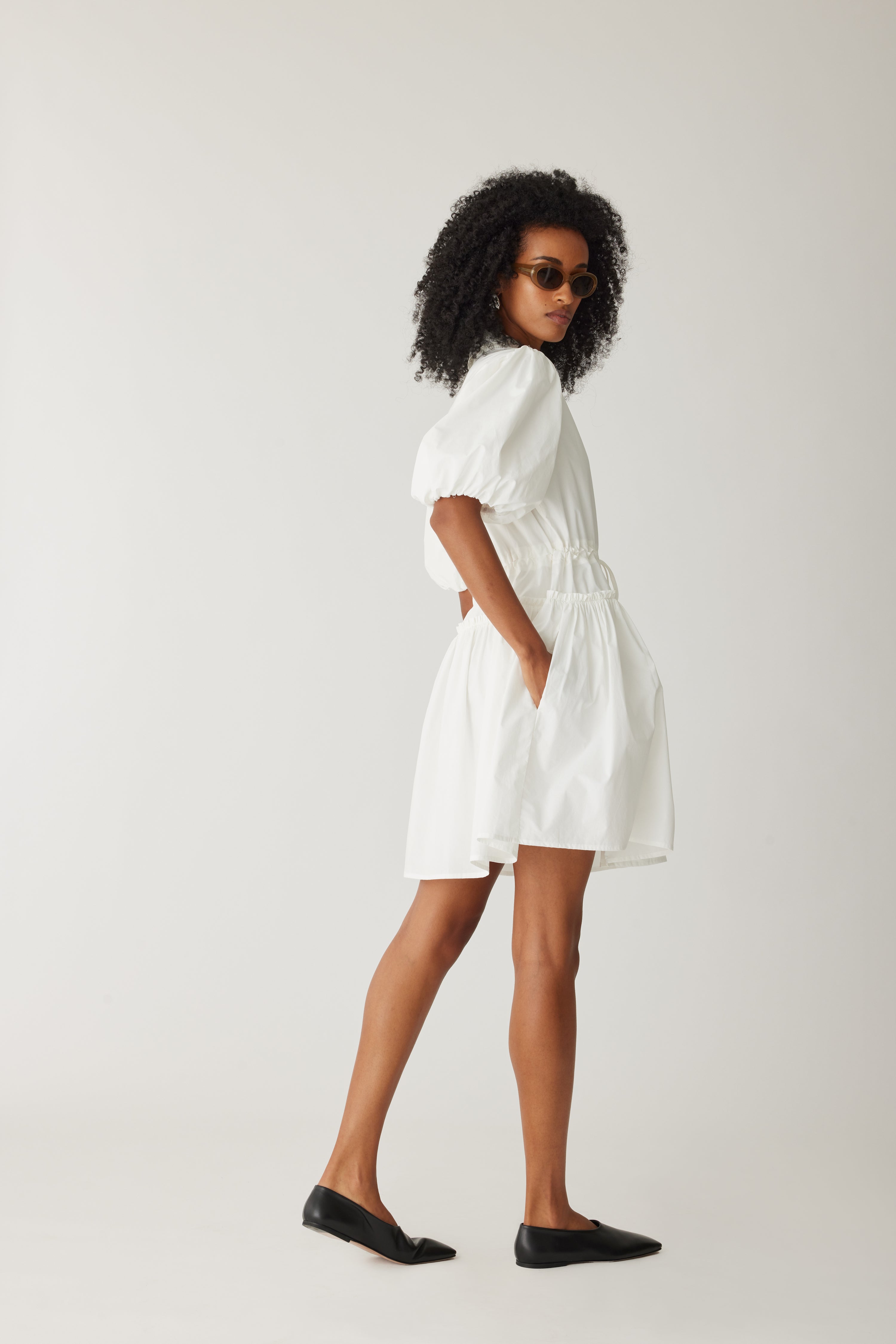 Yara Women's Elegant Milk White Shirt Dress - Casual & Office Wear, Perfect for Spring & Summer Outfits
