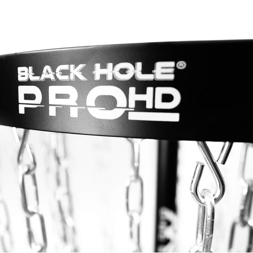 MVP Black Hole Pro HD 24-Chain Portable Disc Golf Basket Target - Professional Practice & Backyard Training Equipment for Disc Golf Players