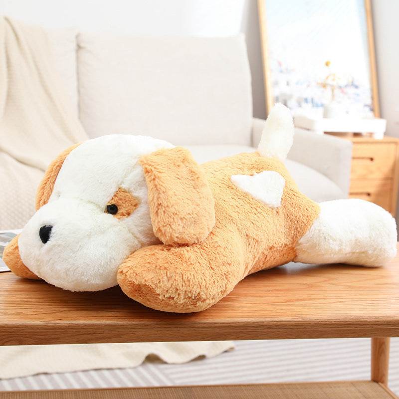 Soft and Cuddly White & Brown Puppy Plush Toy - Ultra Fluffy Stuffed Animal for Kids | Perfect for Bedtime, Nursery Decor, and Gift Giving