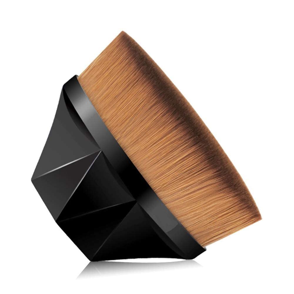 Flat Top Kabuki Brush for Liquid & Powder Foundation - Blending Makeup with Bonus Case