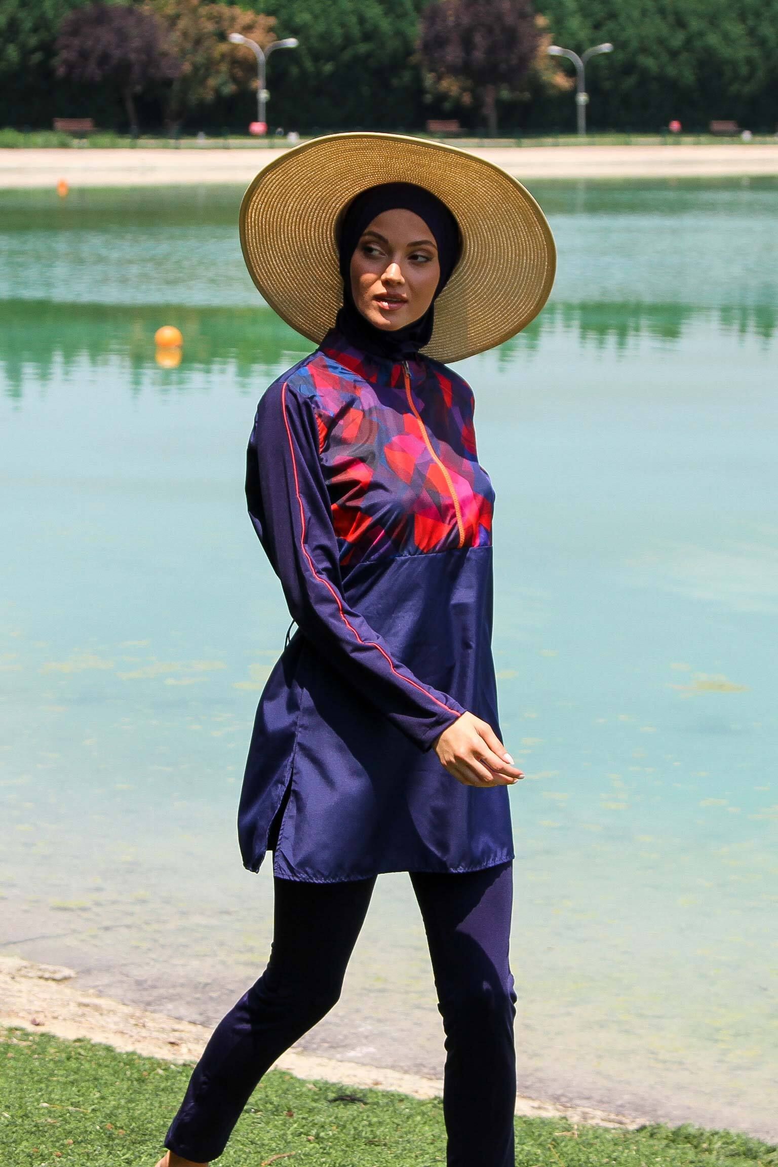 Bayza Burkini Swimsuit Set - Premium Full Coverage Islamic Swimwear for Women, Modest Beachwear for Swimming, Surfing & Water Activities
