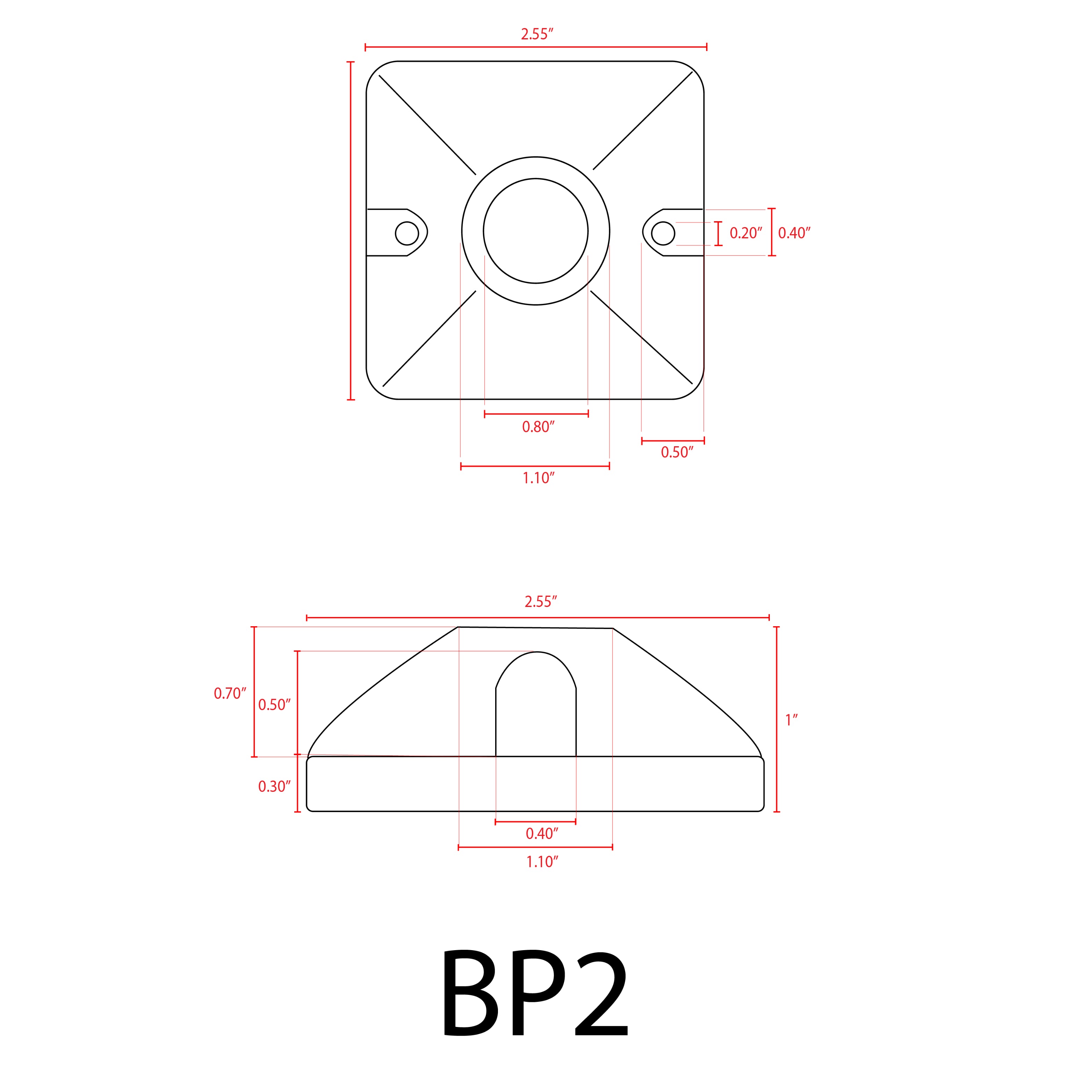 BP2 Brass Tree Mount Rectangular Bracket - Heavy Duty Outdoor Landscape Lighting Fixture Holder for Garden, Yard & Pathway Lights - Perfect for Tree, Wall & Post Installation