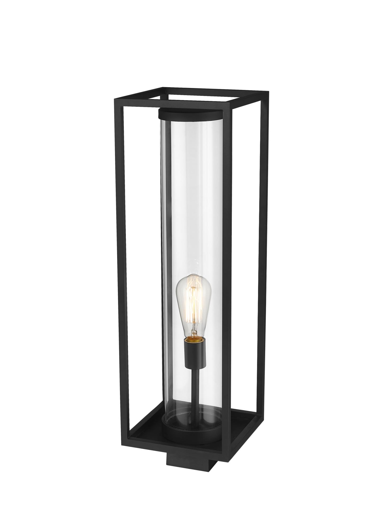 Z-Lite 584PHBS-DBZ-OBS 1-Light Outdoor Post Mount Light Fixture in Brass Finish - Perfect for Porch, Garden, and Pathway Lighting