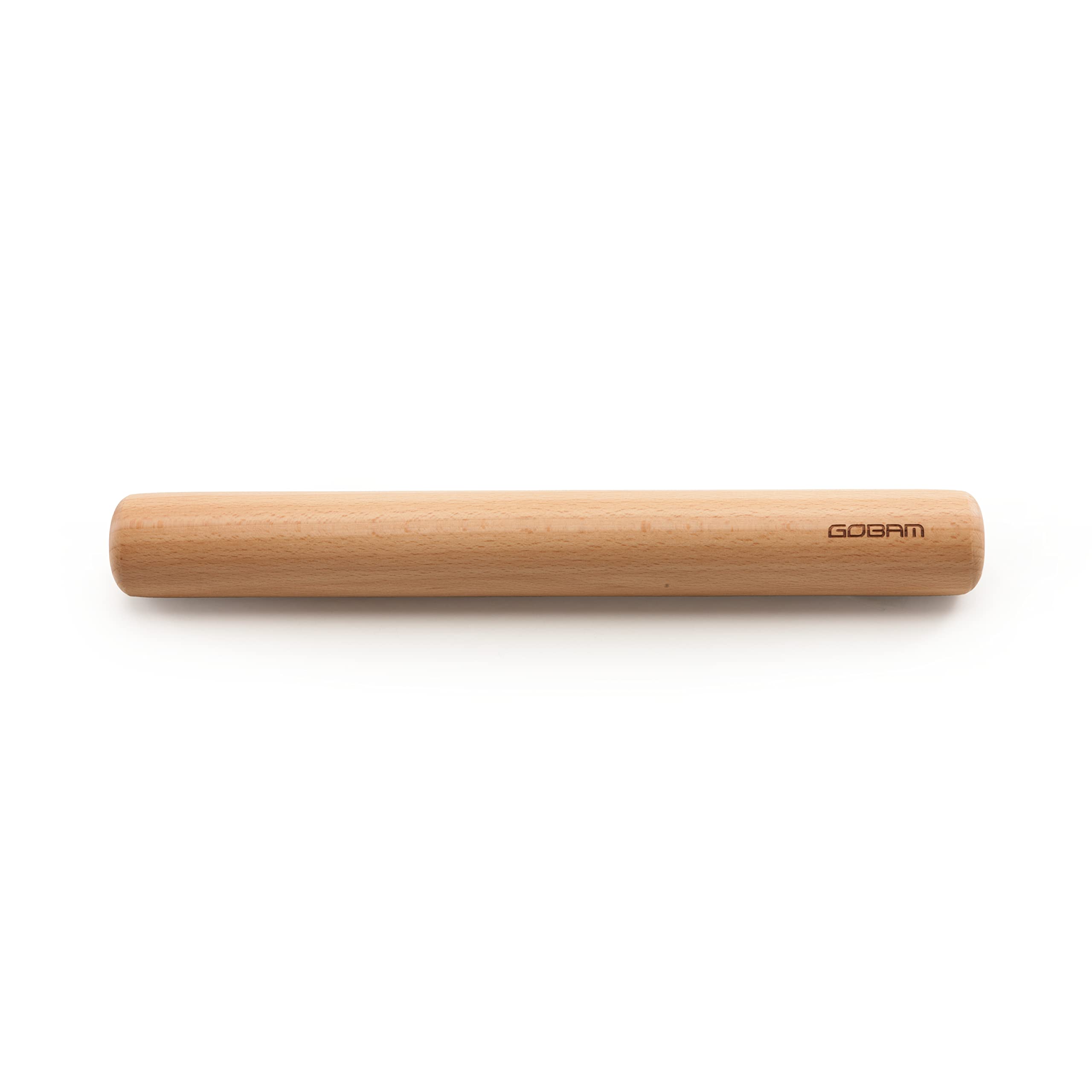 GOBAM Wooden Rolling Pin for Baking - 11 x 1.38 Inch Dough Roller for Pasta, Cookies, Pie, Pizza, Chapati & Fondant - Essential Bread Making Tool for Home Bakers & Professional Kitchens