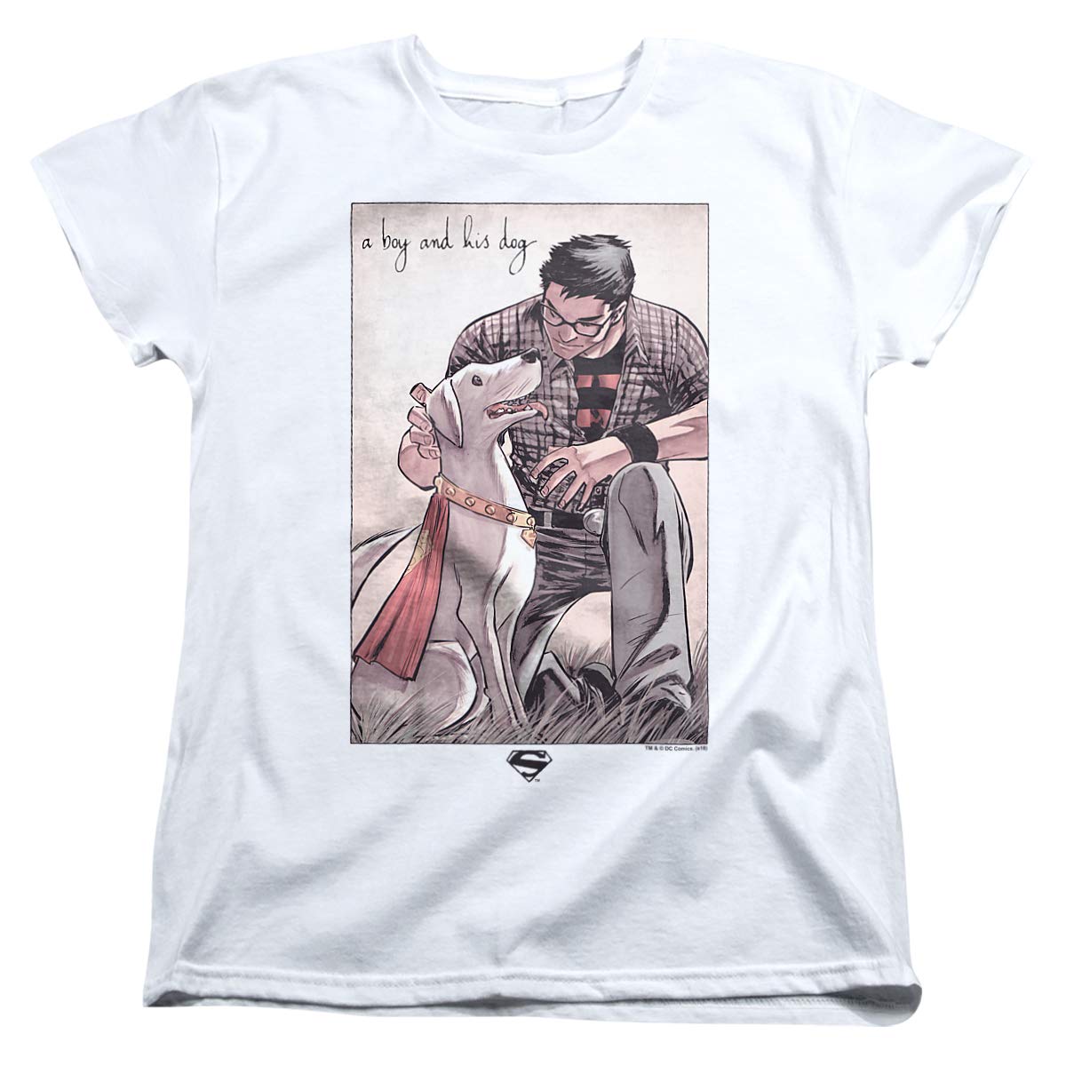 Superman Man's Best Friend Women's T-Shirt | Graphic Tee for DC Comics Fans | Casual Wear & Superhero Costume