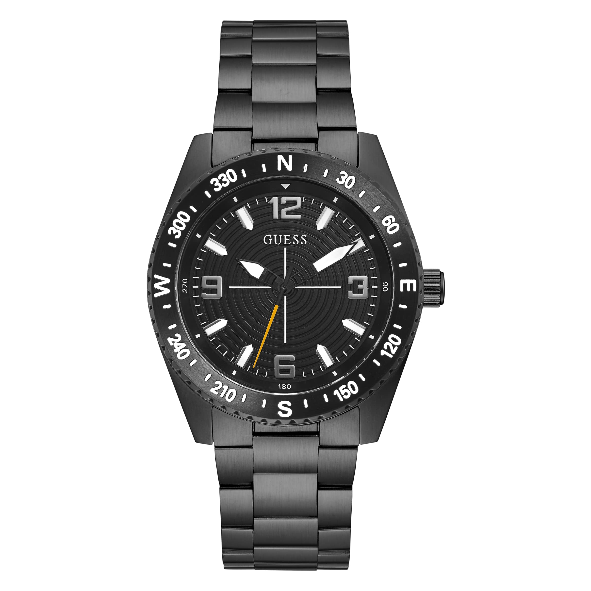 GUESS Men's Stainless Steel 42mm Chronograph Watch - Waterproof, Fashionable & Durable for Business, Casual & Outdoor Activities
