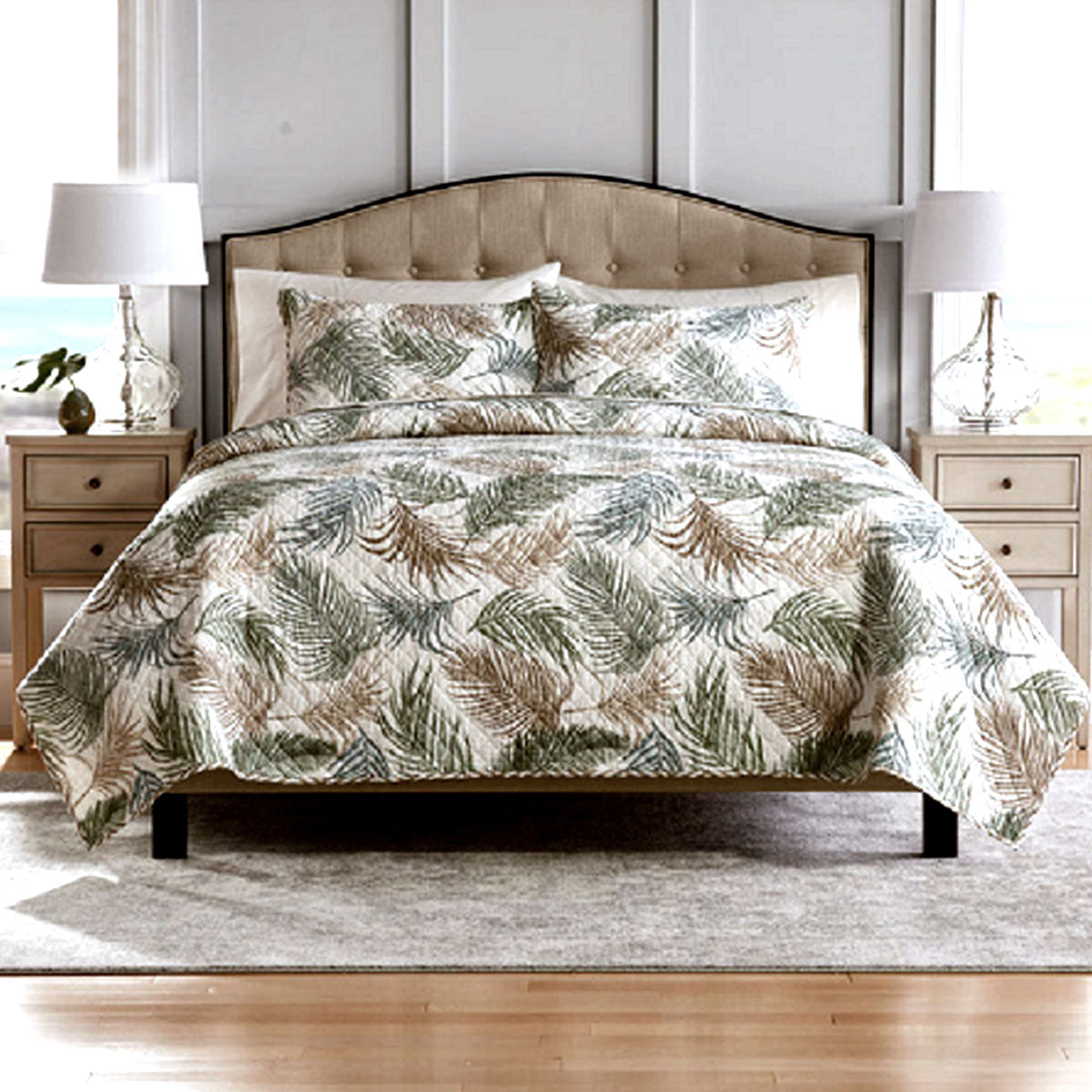 100% Cotton Lightly Quilted Coverlet Set - Aurora Queen Size Bedspread for Cozy Bedroom Decor | Perfect for Guest Rooms, Master Bedrooms & Winter Warmth
