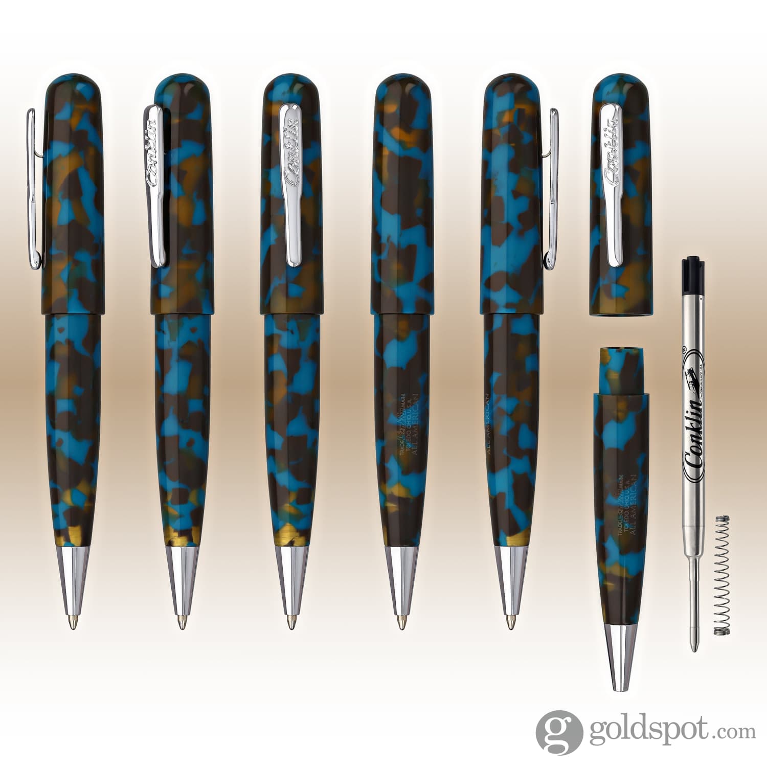 Conklin All American Ballpoint Pen - Southwest Turquoise Color - Premium Writing Instrument for Office, School & Gift Giving