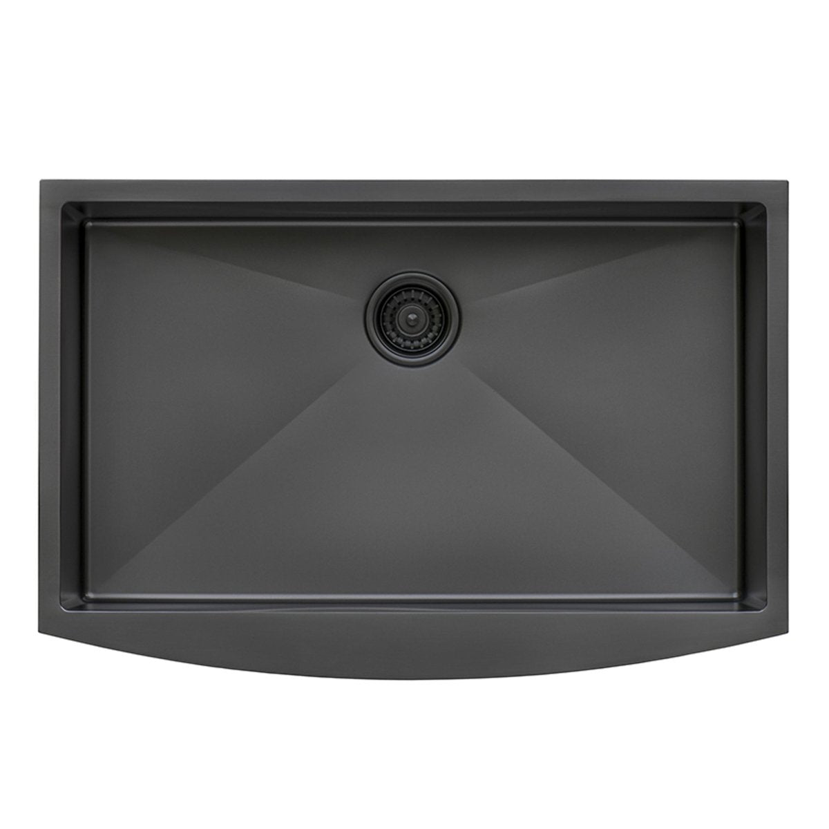 36 Inch Apron Front Farmhouse Kitchen Sink - Gunmetal Black Matte Stainless Steel Single Bowl for Modern Farmhouse & Rustic Kitchen Renovations