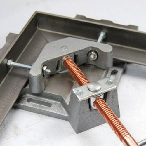 Heavy Duty Cast Iron Right Angle Clamp - Adjustable Swing Jaw for Woodworking & Metalworking