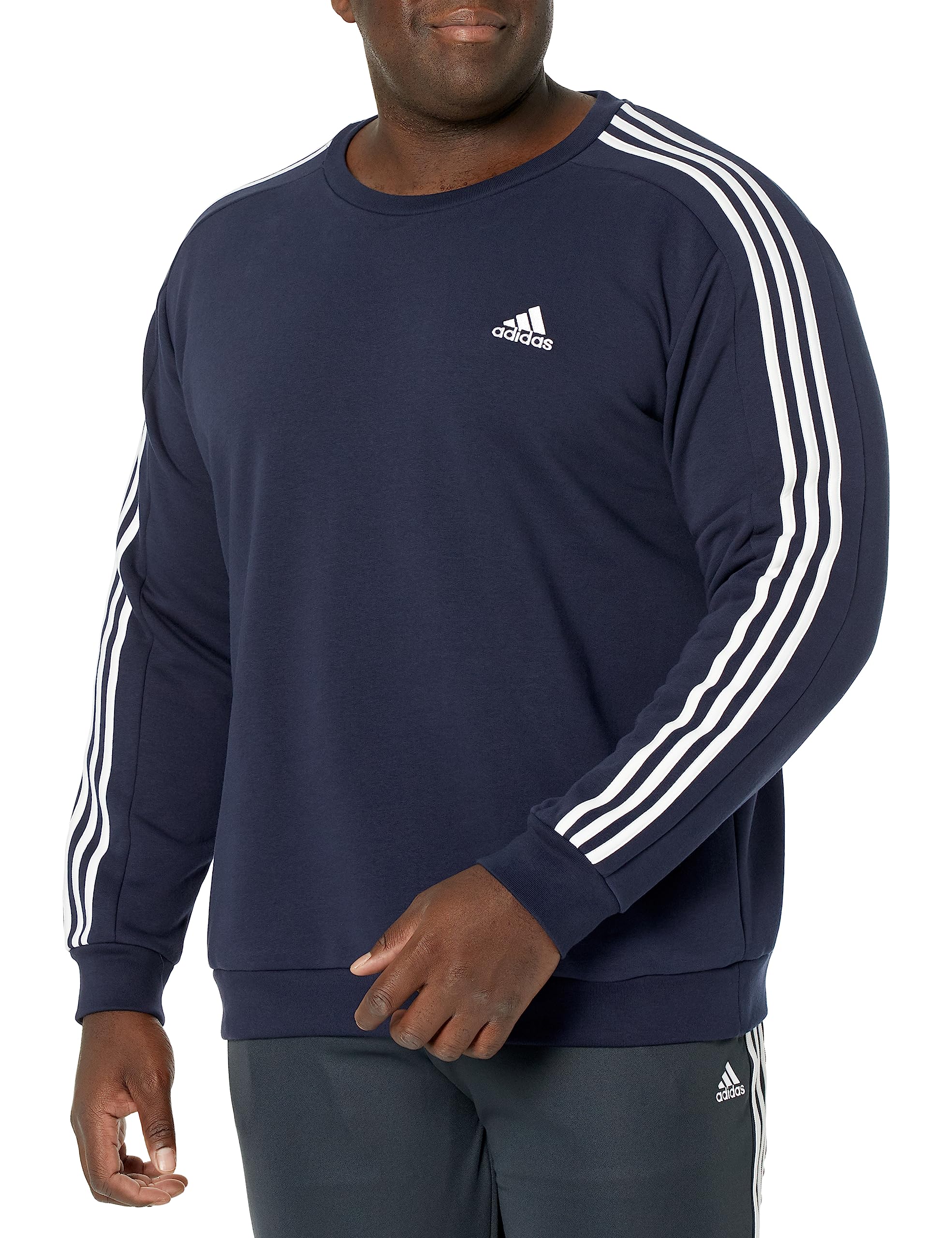 adidas Men's Essentials Fleece 3-Stripes Sweatpants - Soft Cotton Blend Joggers for Casual Wear & Lounge - Perfect for Gym, Running, and Everyday Comfort