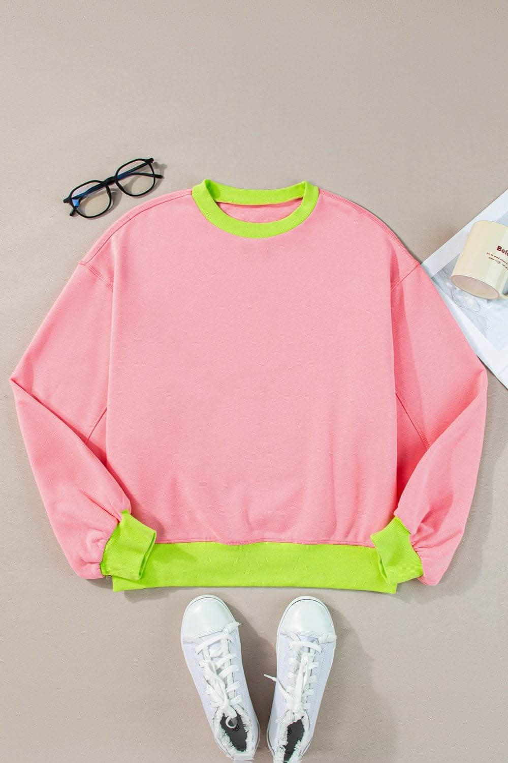 Stylish Women's Long Sleeve Crewneck Sweatshirt - Cozy Casual Pullover for Fall & Winter - Perfect for Layering, Lounging and Outdoor Activities