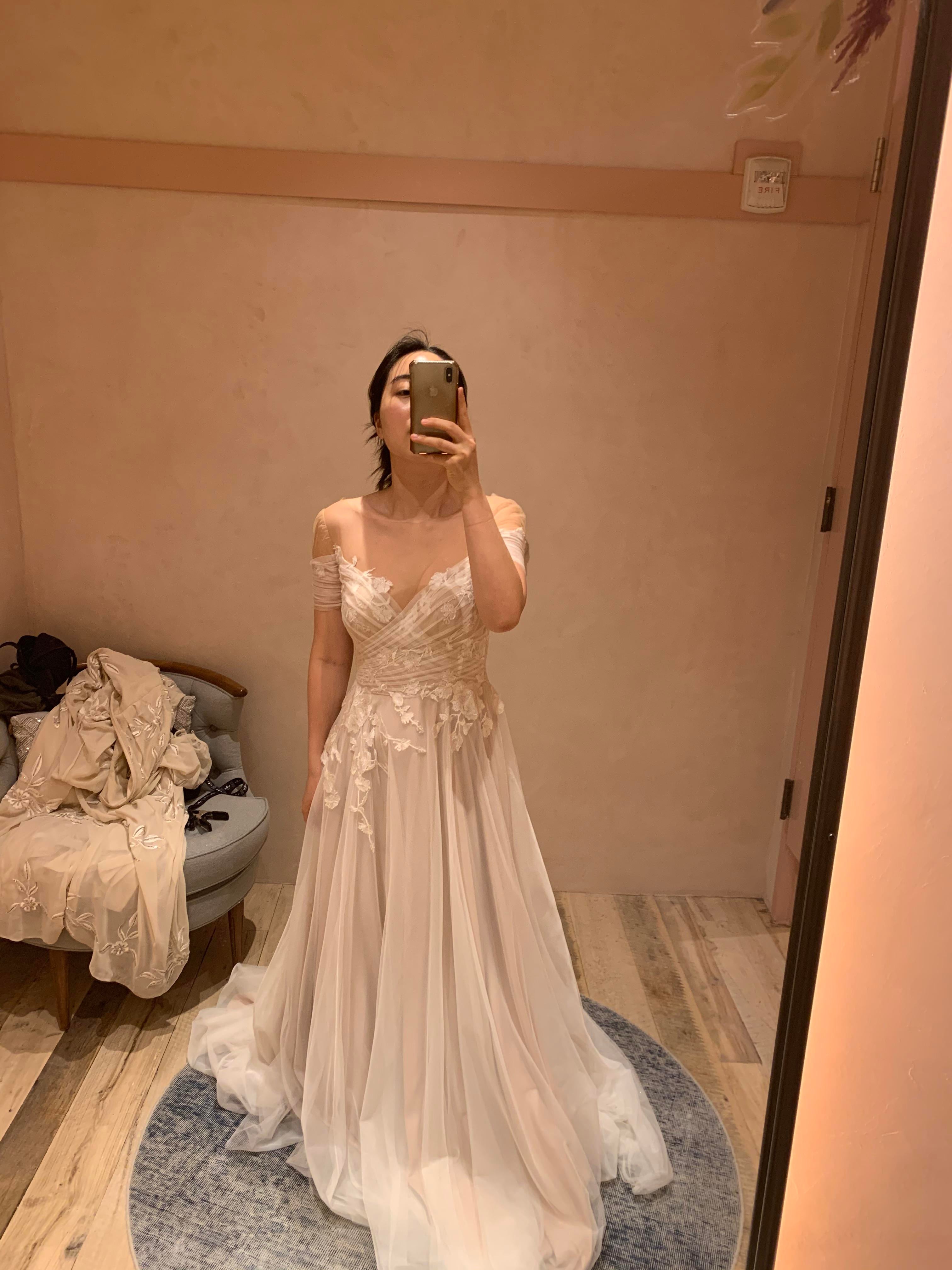 BHLDN Willowby Katara Wedding Gown - Elegant Lace Bridal Dress for Beach, Garden & Boho Chic Ceremonies | Perfect for Outdoor & Destination Weddings