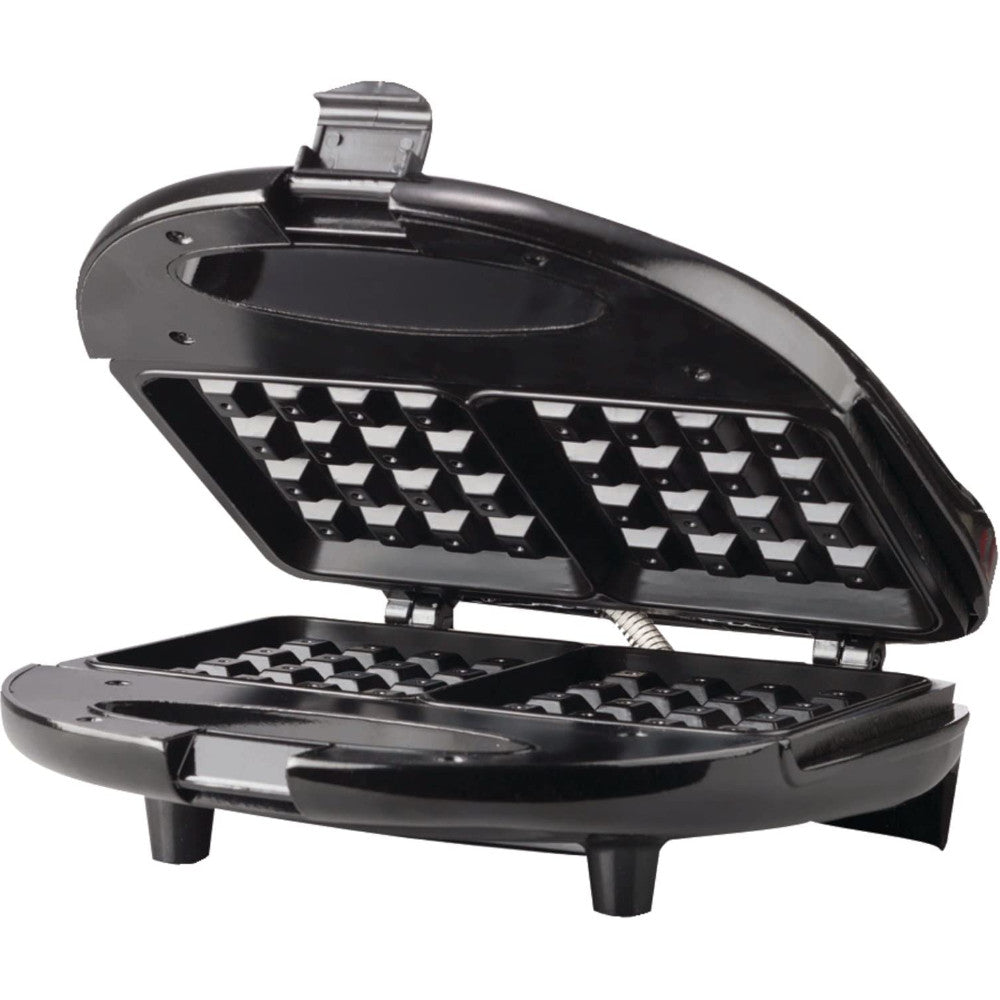 BRENTWOOD TS 243 Stainless Steel Waffle Maker - 4 Slice Belgian Waffle Iron with Adjustable Temperature - Perfect for Breakfast, Brunch & Family Gatherings