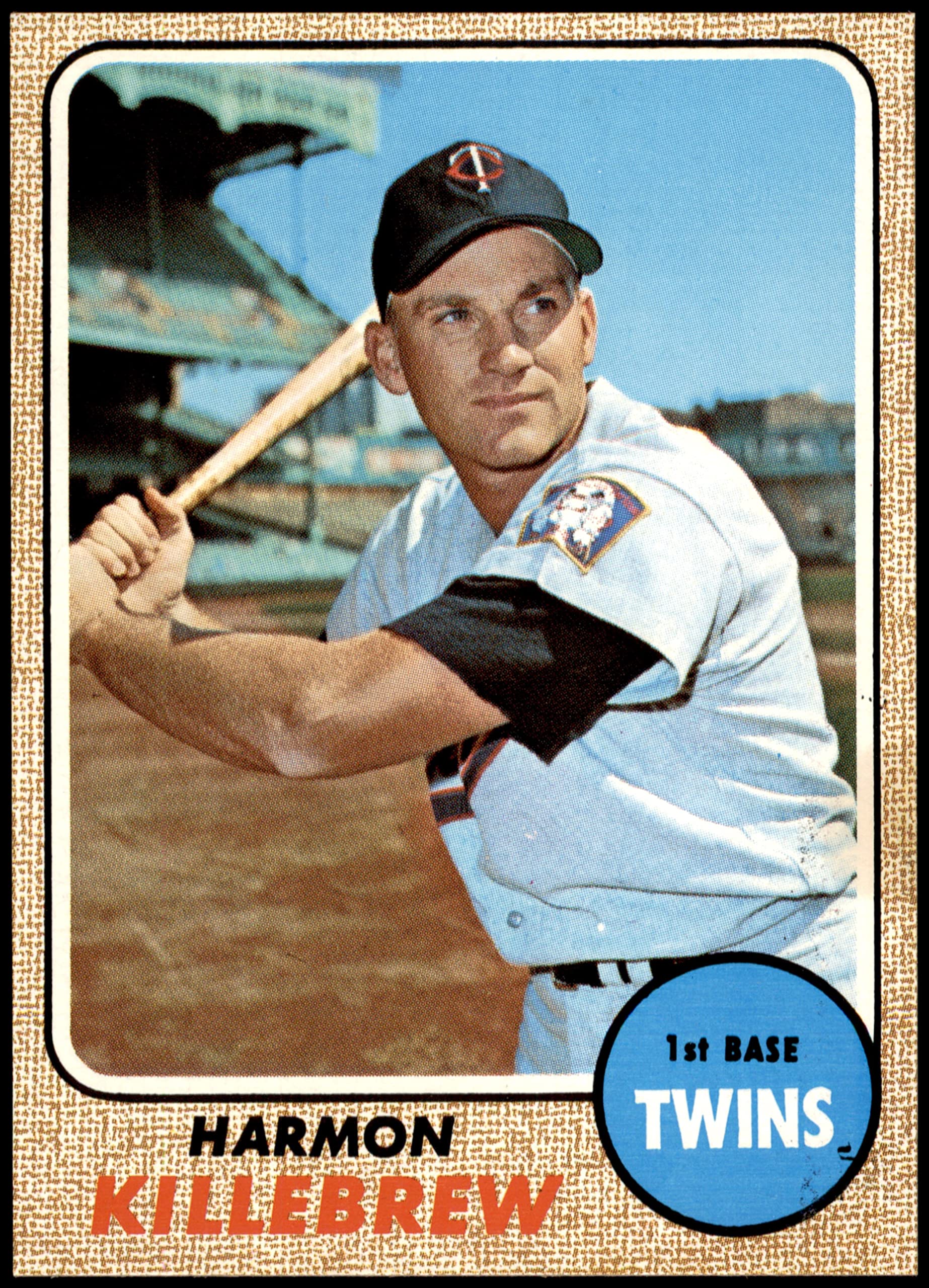 1968 Topps #220 Harmon Killebrew Minnesota Twins Baseball Card NM/MT - Vintage Sports Collectible for Display, Trading, and Investment