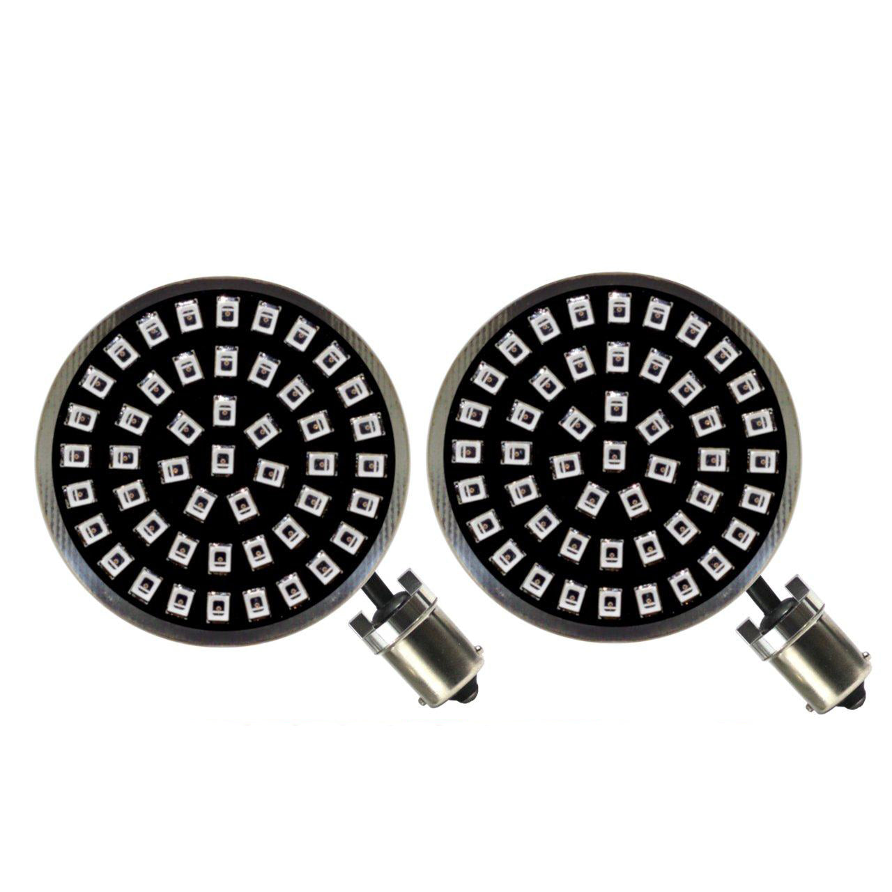 Eagle Lights Midnight Edition Gen II Amber LED Premium Rear Turn Signals - 1156 Base - High Visibility for Motorcycles, Trucks & Off-Road Vehicles