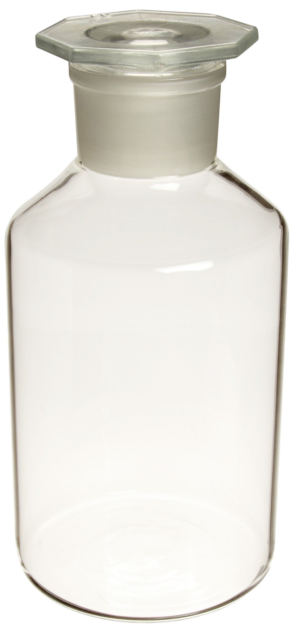 Wheaton W215235 100mL Clear Glass Reagent Bottle with 14/23 Narrow Mouth & Stopper - 53mm x 115mm (Case of 6) - Ideal for Laboratory, Chemical Storage & Science Experiments