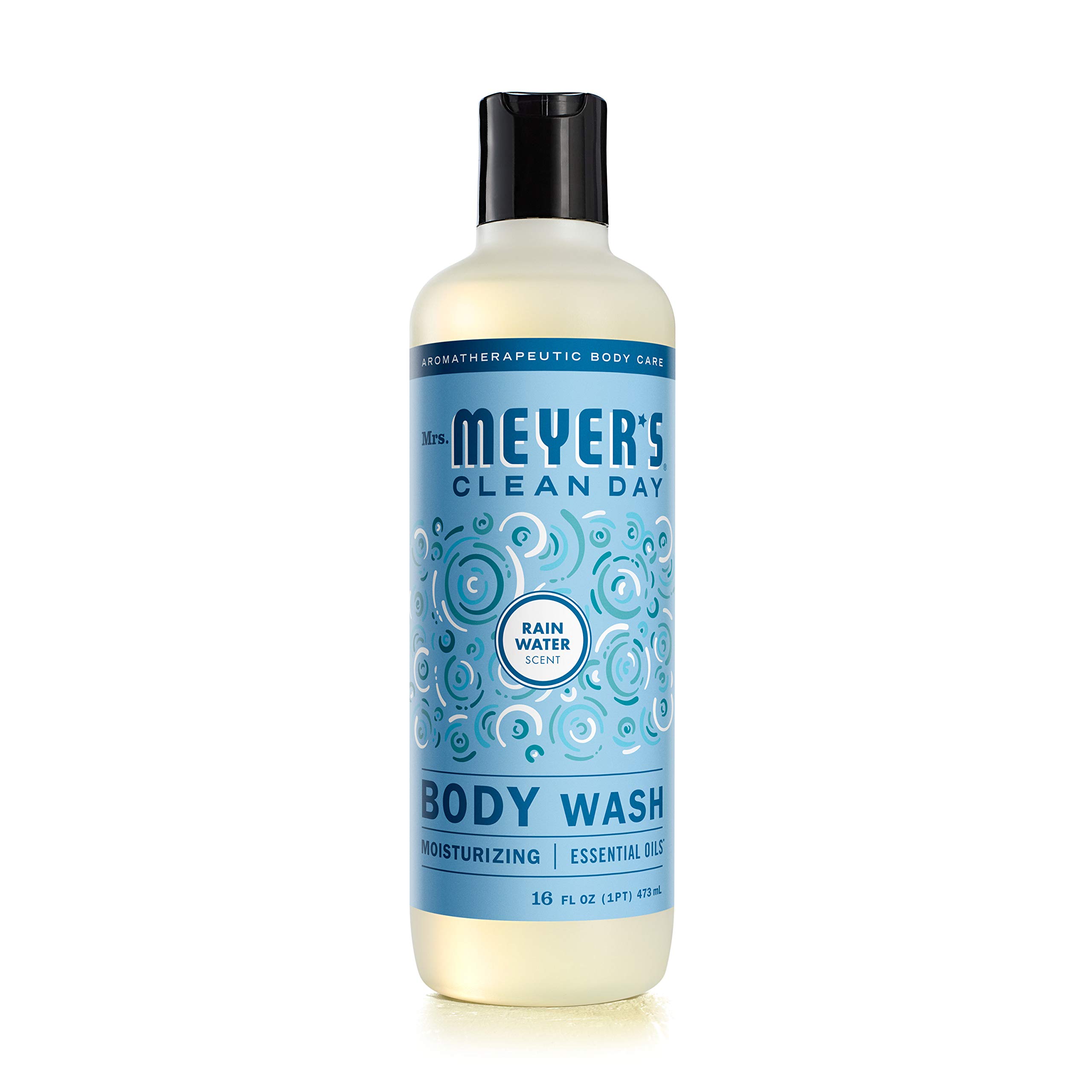 **Mrs. Meyer's Clean Day Moisturizing Body Wash for Women & Men - Biodegradable Shower Gel with Essential Oils, Rain Water Scent - 16 oz | Hydrating & Eco-Friendly for Daily Shower & Spa Relaxation**