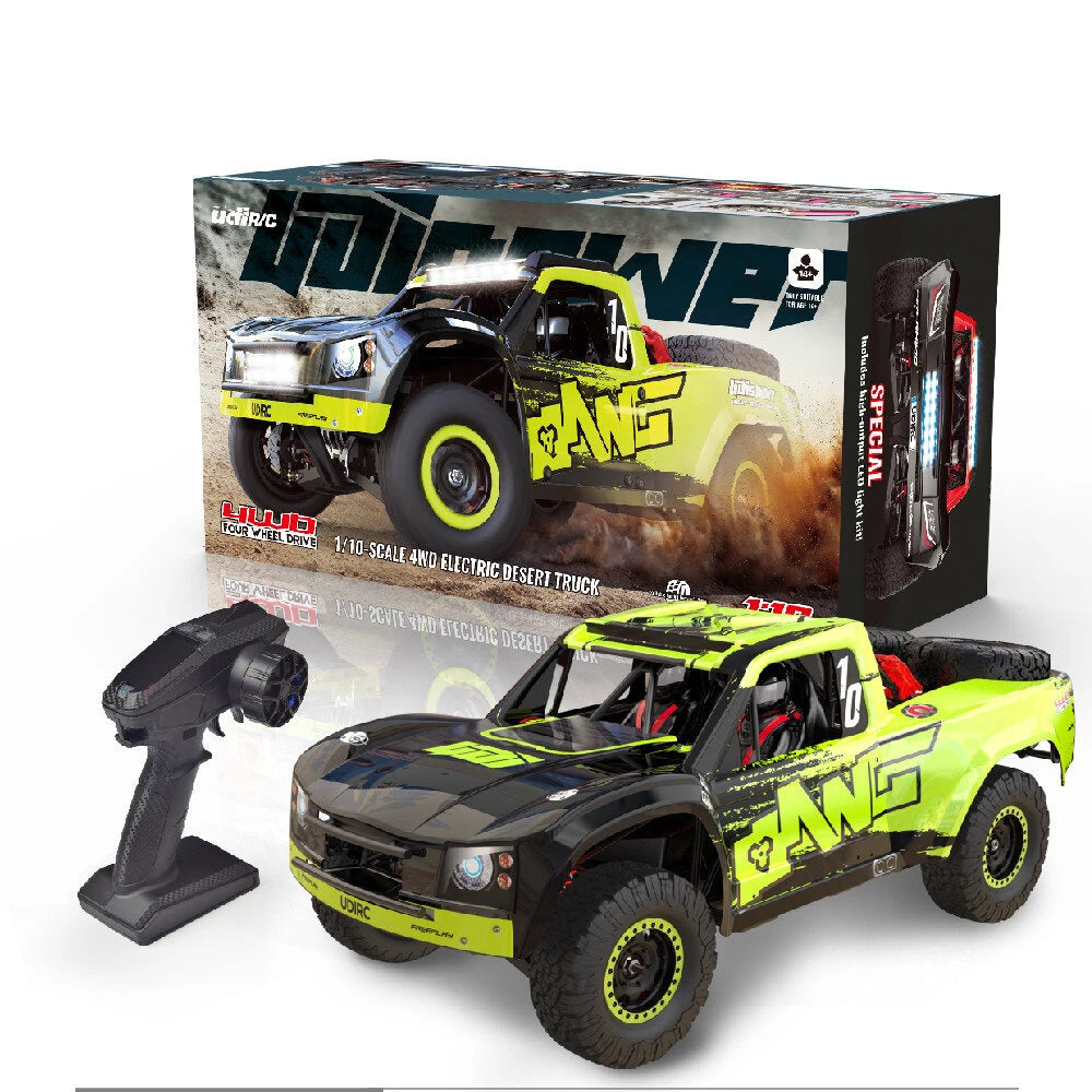 UDIRC 1002SE V2 1/10 Scale 4WD Brushless RC Truck - 60km/h High Speed, LED Lights, Gyro Stabilizer, All Terrain Off Road Remote Control Car for Adults & Kids - Perfect for Backyard Racing, Off-Road Adventures & RC Hobby Enthusiasts