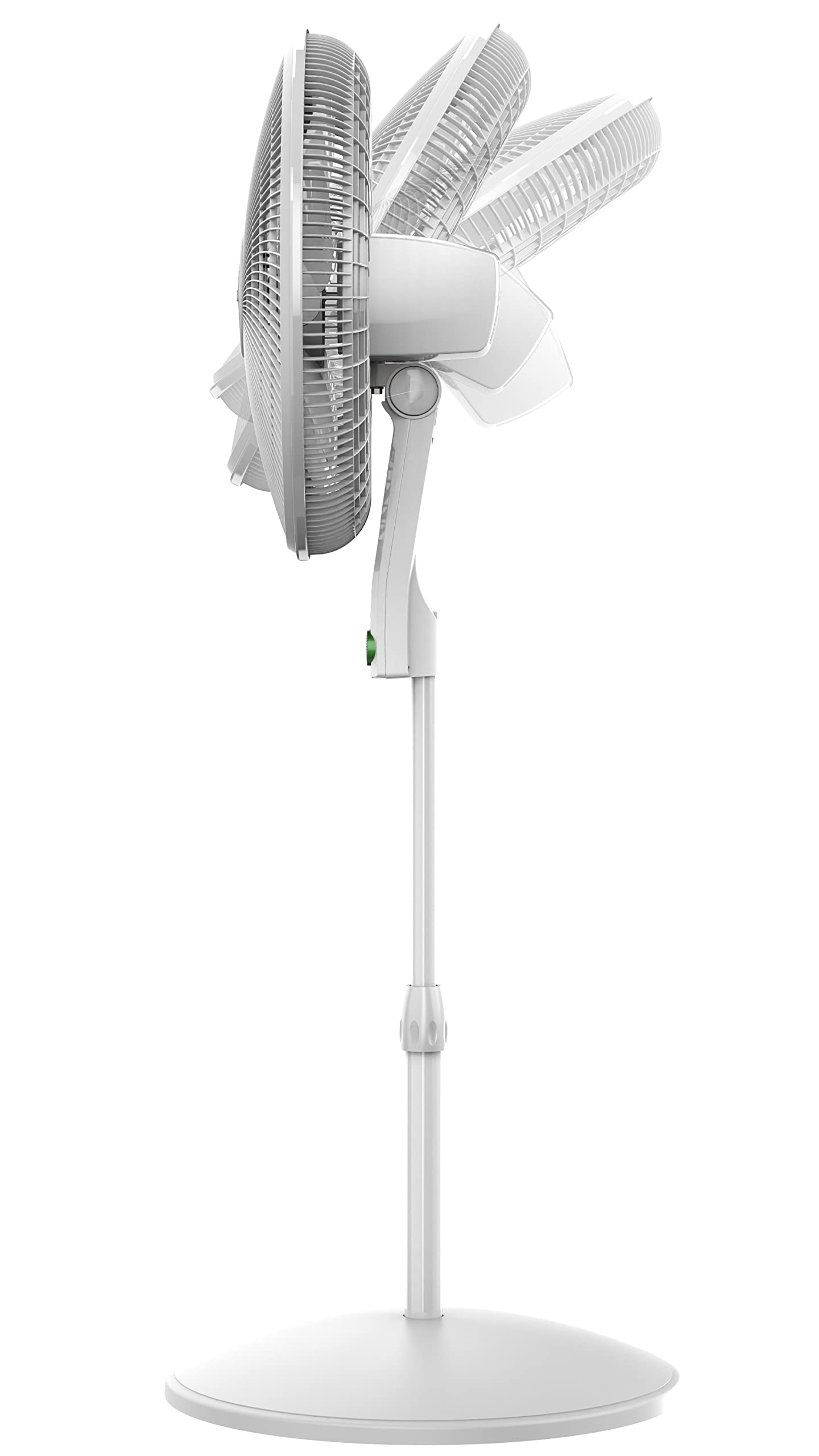 Lasko EcoQuiet Oscillating Pedestal Fan with Whisper Quiet DC Motor - 12 Speed Settings, 8 Hour Timer, Adjustable Height & Remote Control - White Large (Model S18705) for Bedroom, Living Room & Office Cooling
