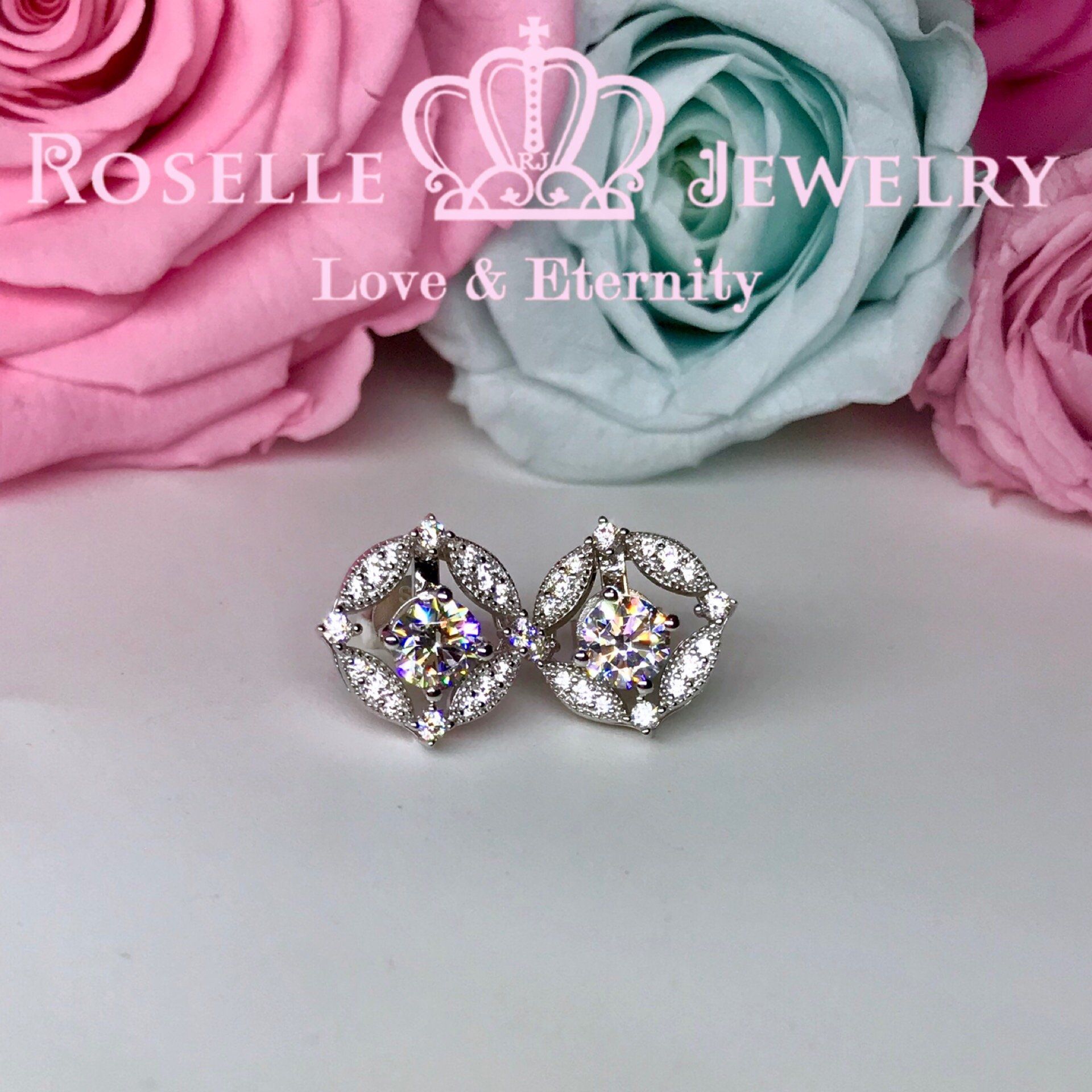 Detachable Floral Halo Stud Earrings for Women - Gold Plated Dainty Flower Earrings - Perfect for Weddings, Parties & Everyday Wear | RR6