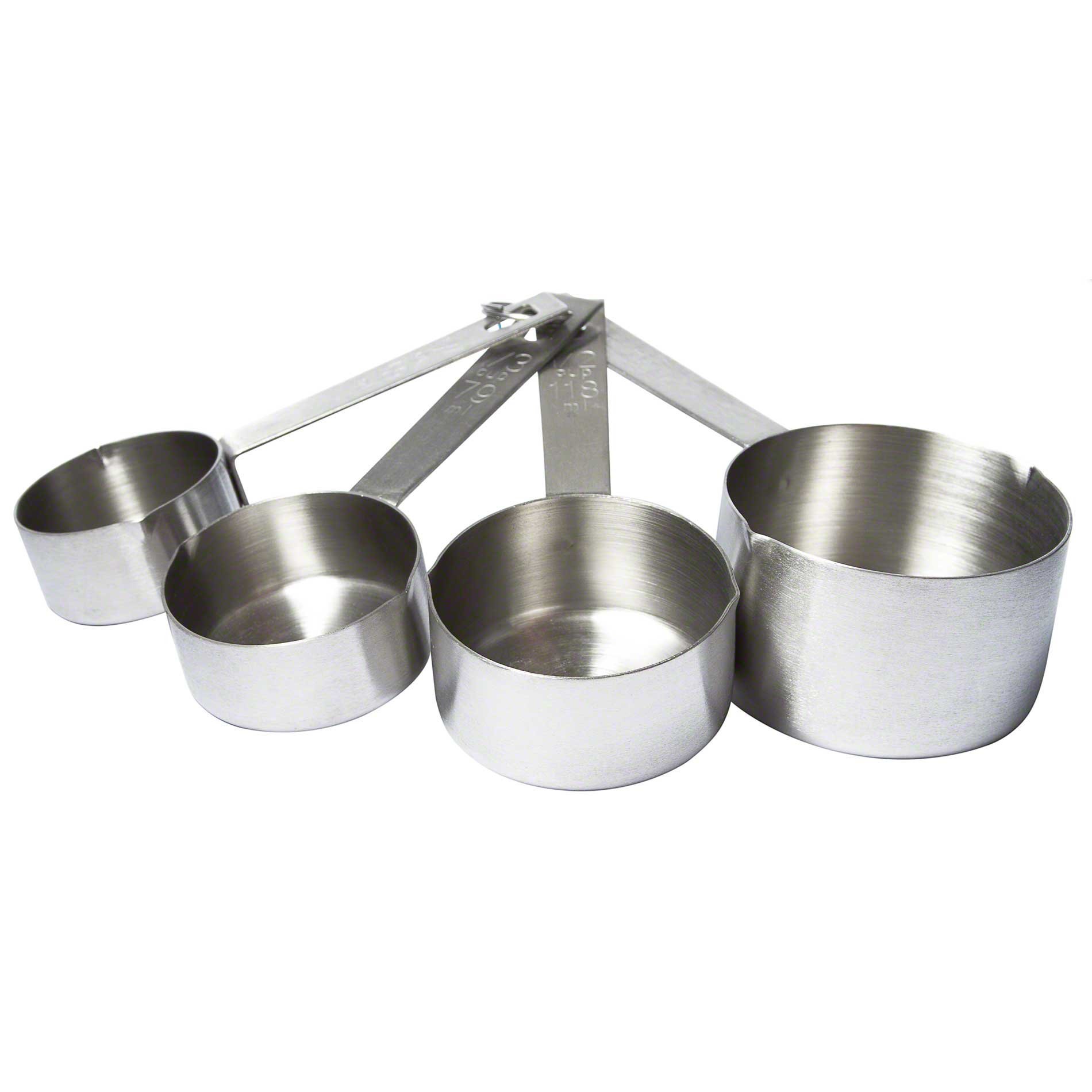 Premium Stainless Steel Measuring Cups Set of 4 - Mirror Finish, Heavy Duty, Rustproof - Perfect for Baking, Cooking & Liquid Measurement in Professional & Home Kitchens