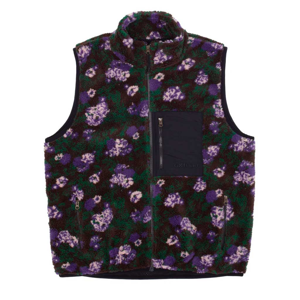 GX1000 Sherpa Vest Floral - Cozy Fleece Lined Winter Jacket for Women - Perfect for Outdoor Hiking, Camping & Casual Wear