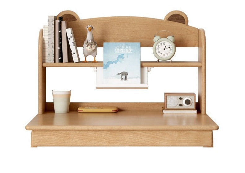 Premium Oak & Beech Solid Wood Multi-Layer Desktop Shelf - Sturdy & Stylish Organizer for Home Office, Study, or Workspace - Perfect for Books, Plants, and Office Supplies