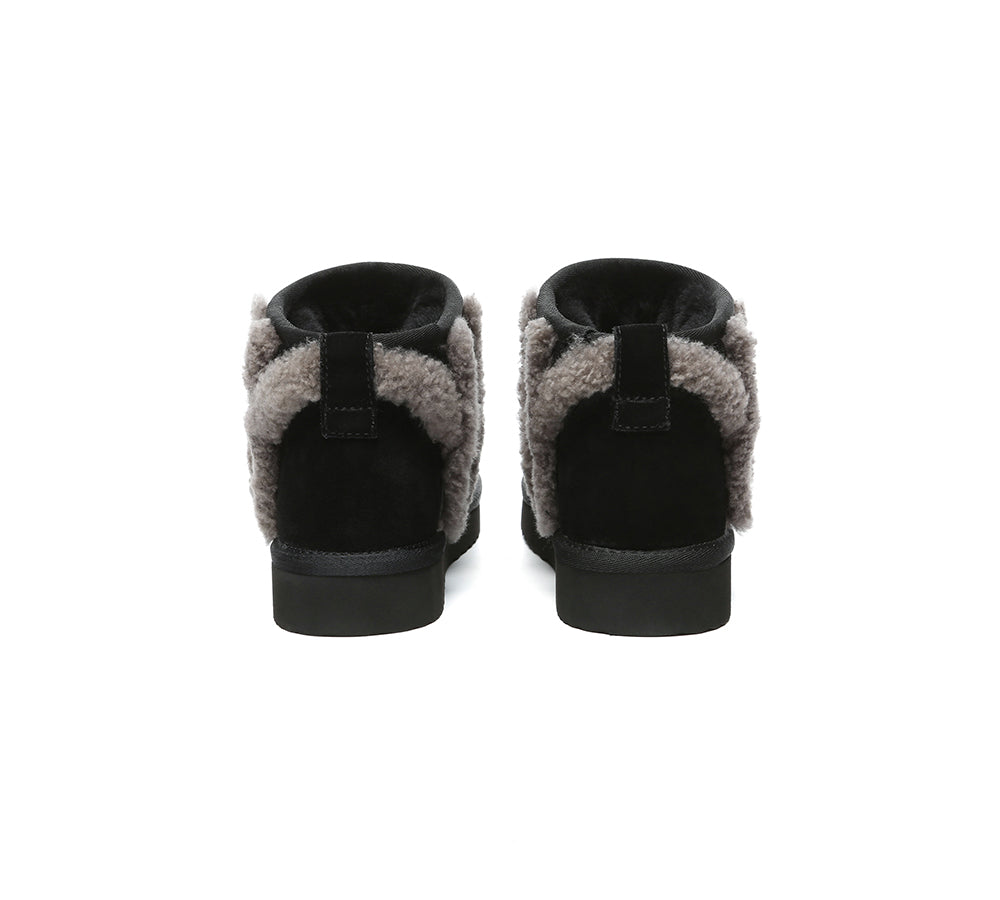Australian Shepherd® UGG Boots - Genuine Sheepskin Wool Shearling Lined Ankle Boots for Women | Ultra Mini Darby Style | Cozy Winter & Indoor House Slippers
