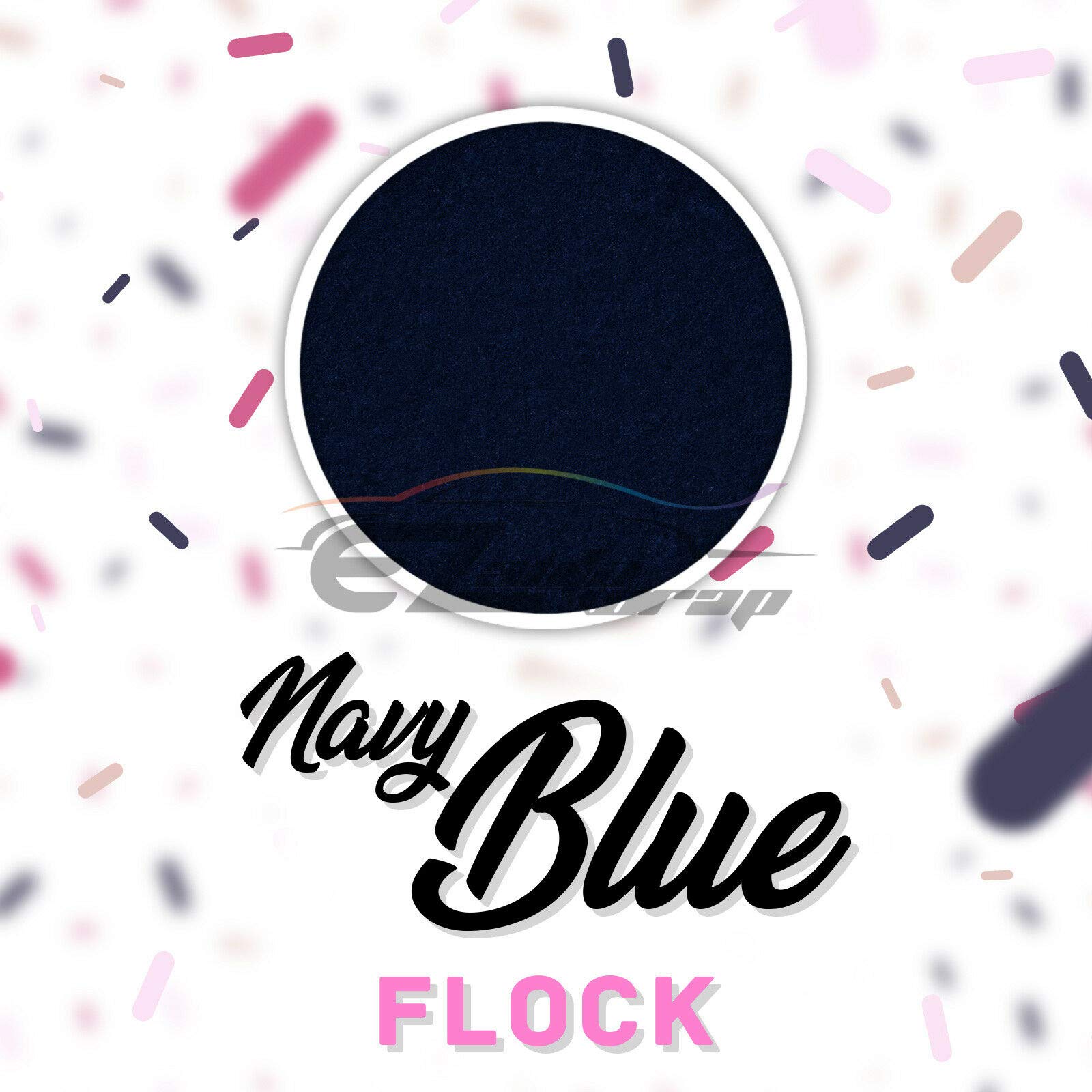 Premium Navy Blue Flock Heat Transfer Vinyl (HTV) Sheet - 20